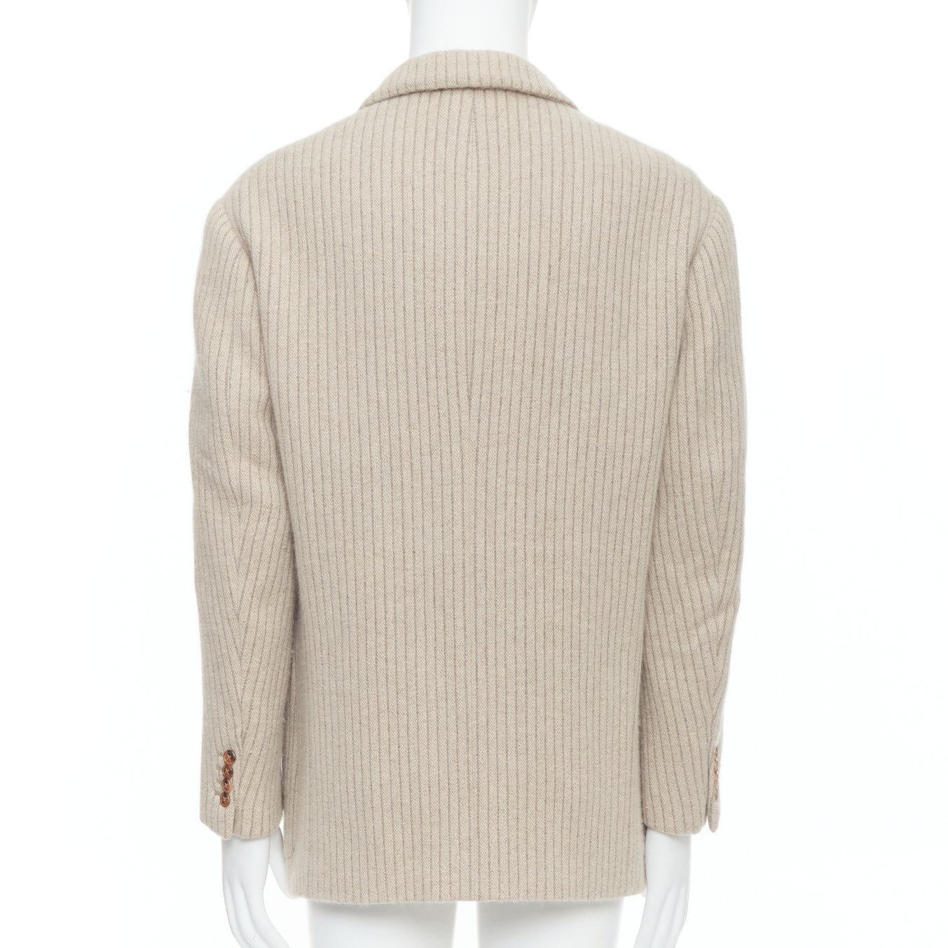 Hermès Beige Stripe Knit Blazer - Side view