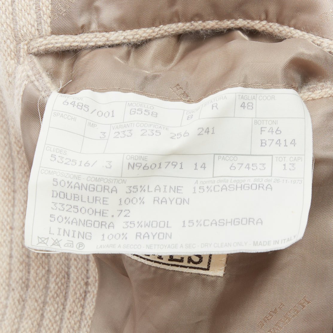 Hermès Beige Stripe Knit Blazer - Image 11