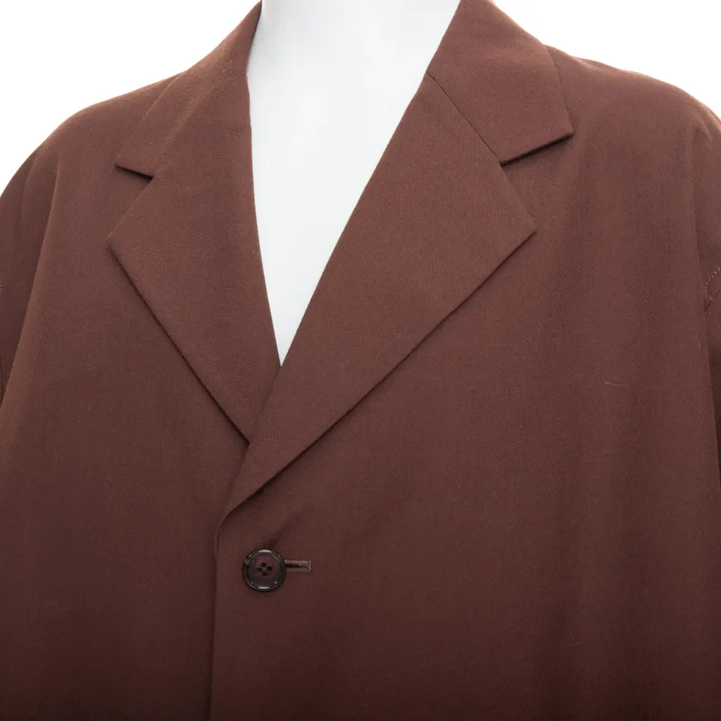 Yohji Yamamoto Brown Long Boxy Coat Brown Never worn - Back View
