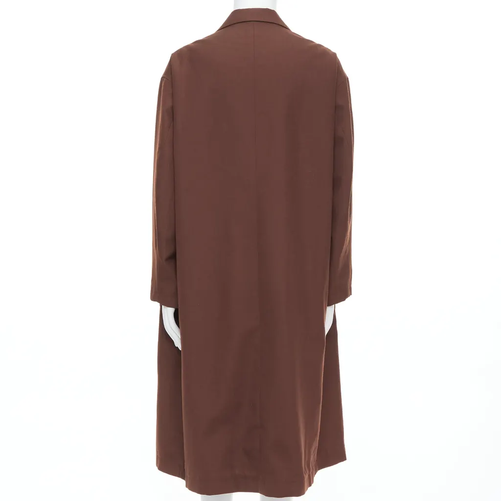 Yohji Yamamoto Brown Long Boxy Coat Brown Never worn - Box View