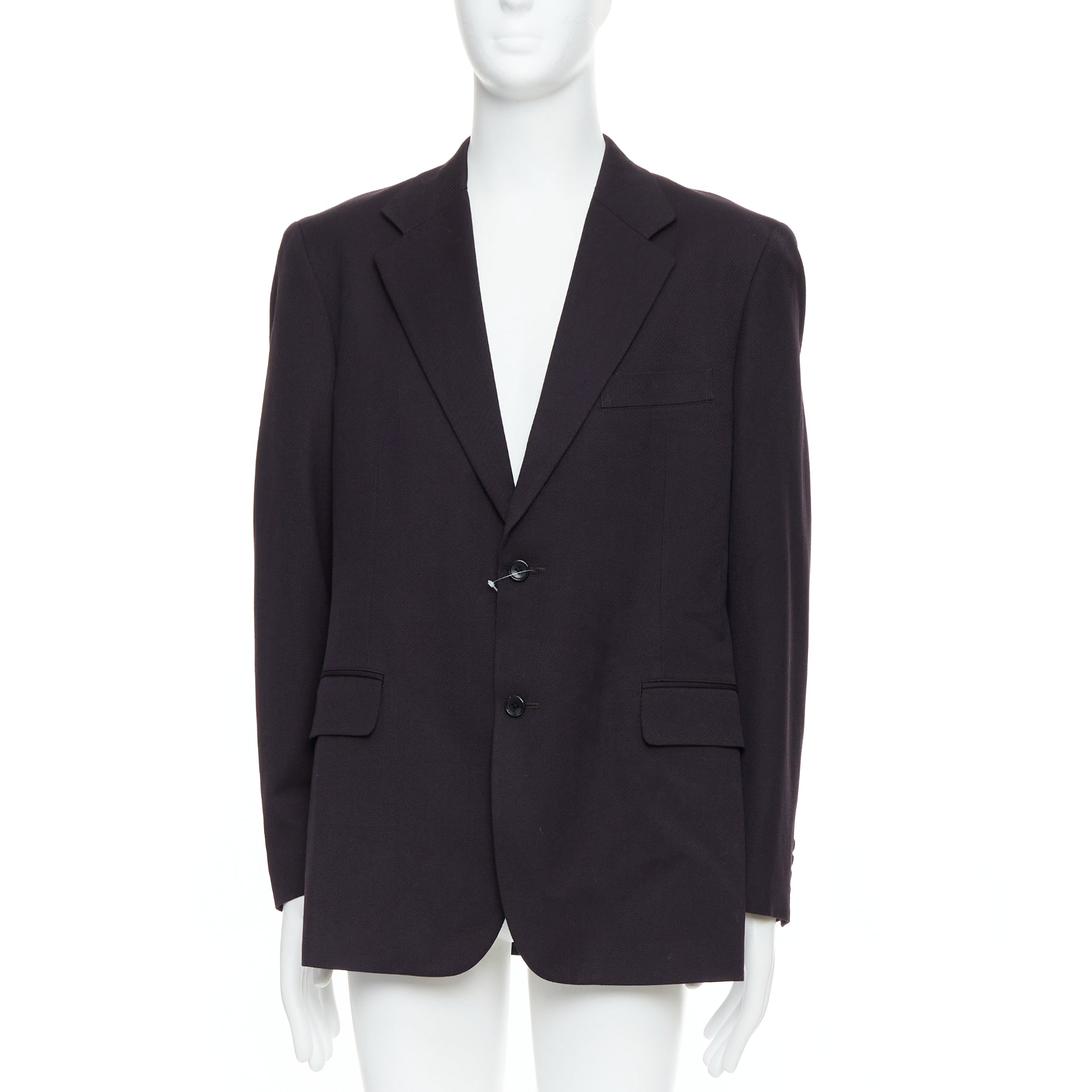 Yohji Yamamoto Black Twill Flap Blazer