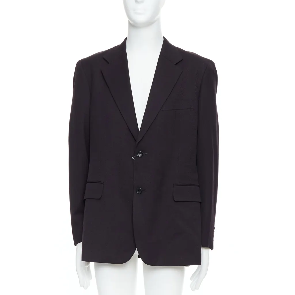Yohji Yamamoto Black Twill Flap Blazer Black Never worn, with tag - Front View