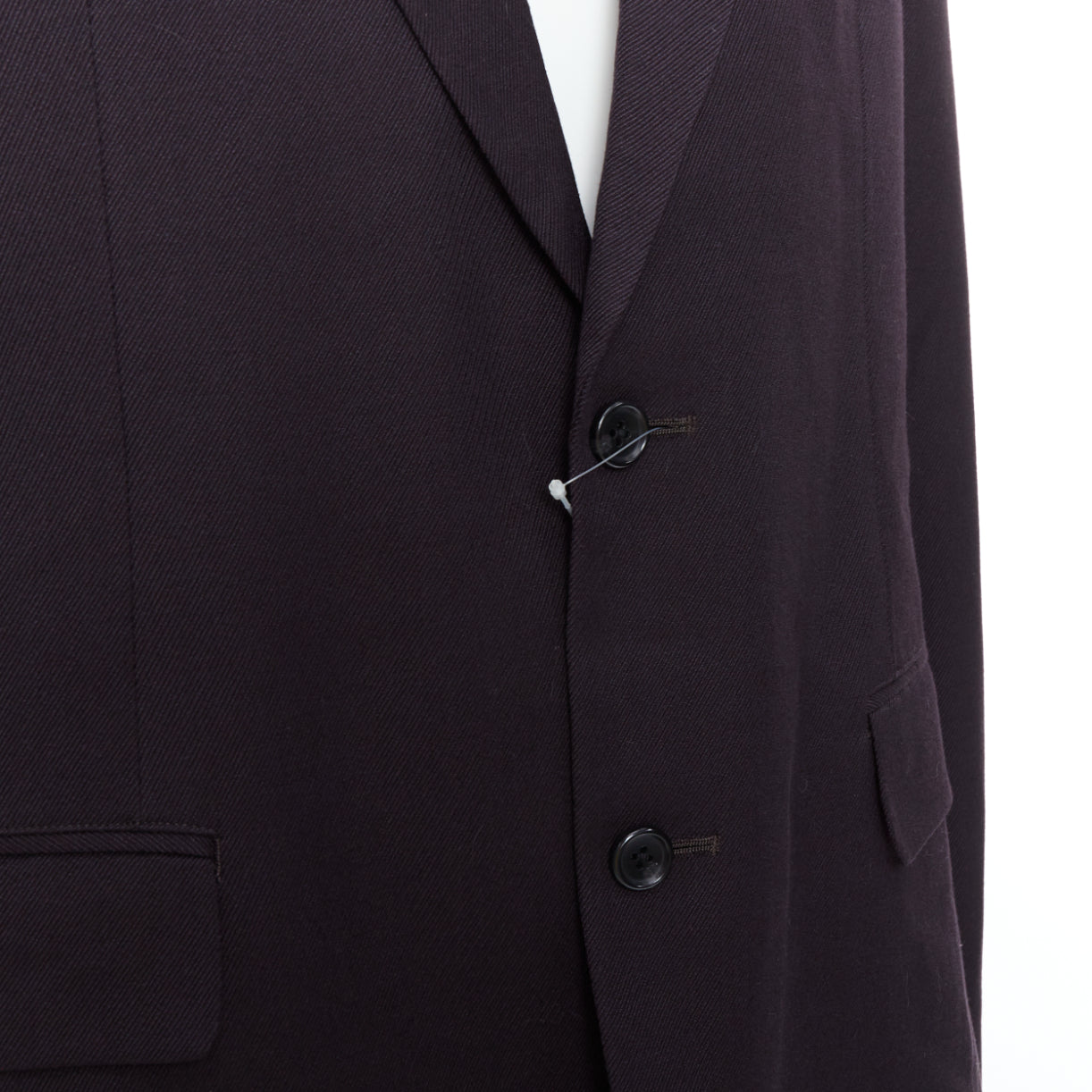 Yohji Yamamoto Black Twill Flap Blazer - Back view