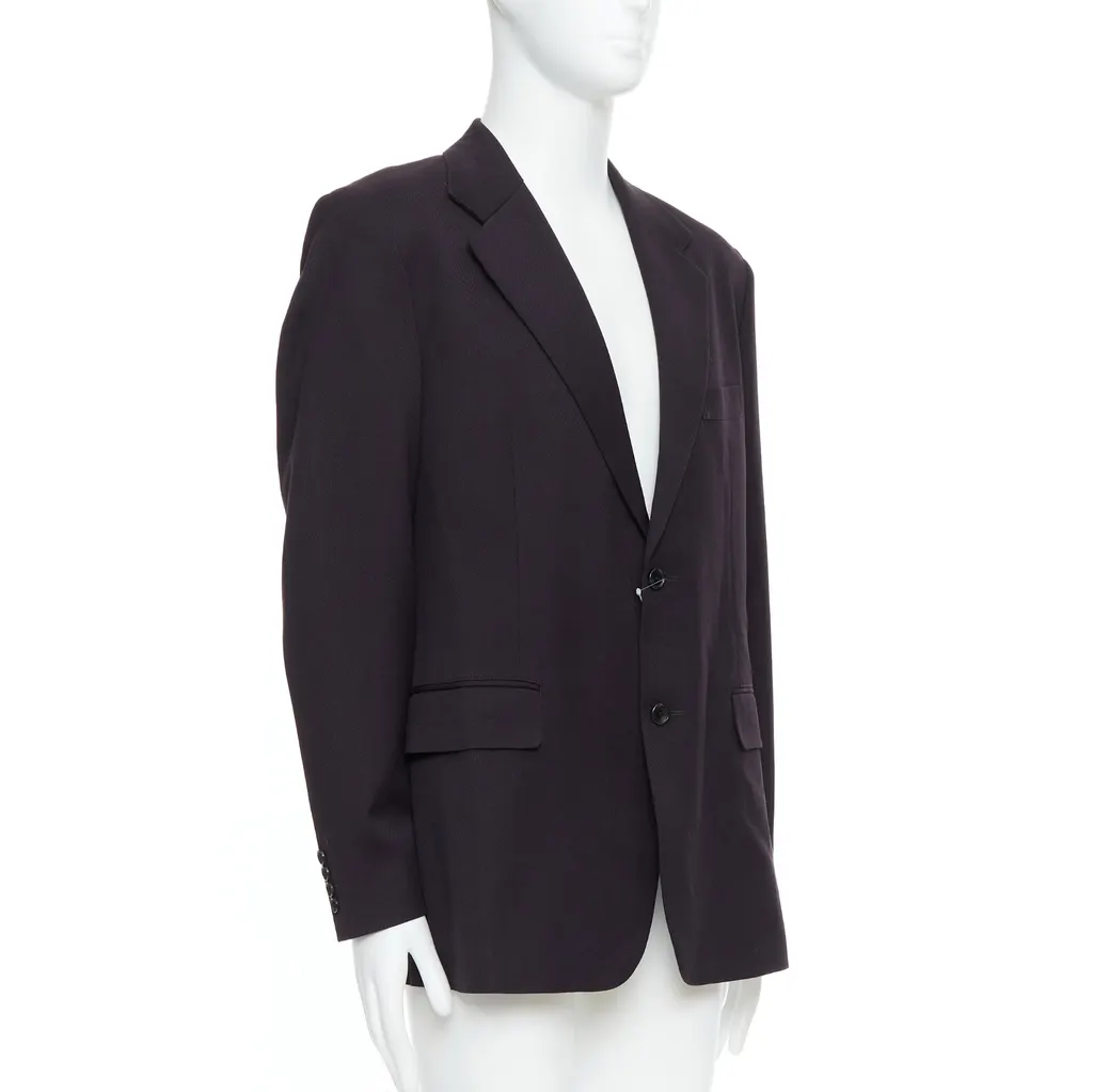 Yohji Yamamoto Black Twill Flap Blazer Black Never worn, with tag - Inside View