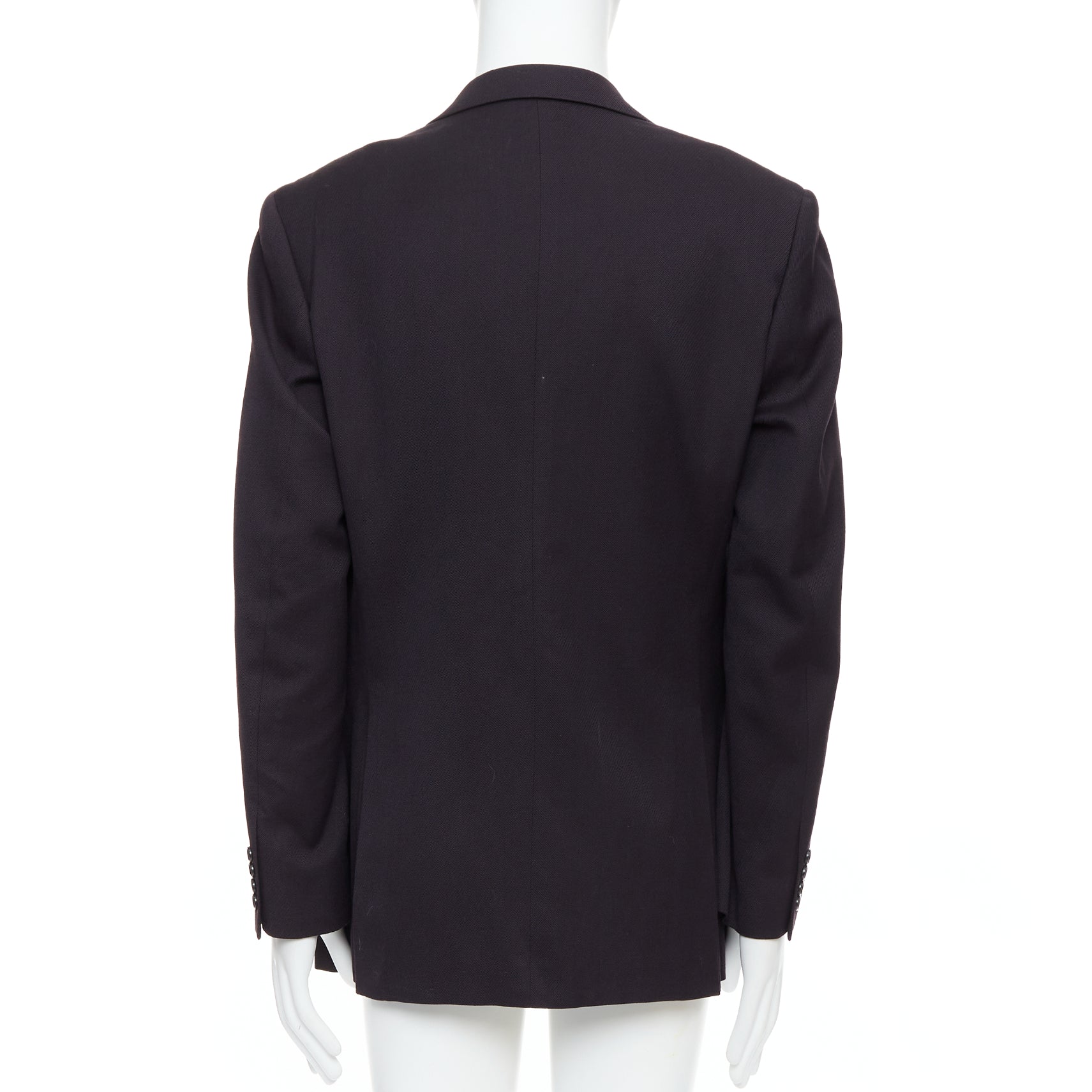 Yohji Yamamoto Black Twill Flap Blazer - Side view