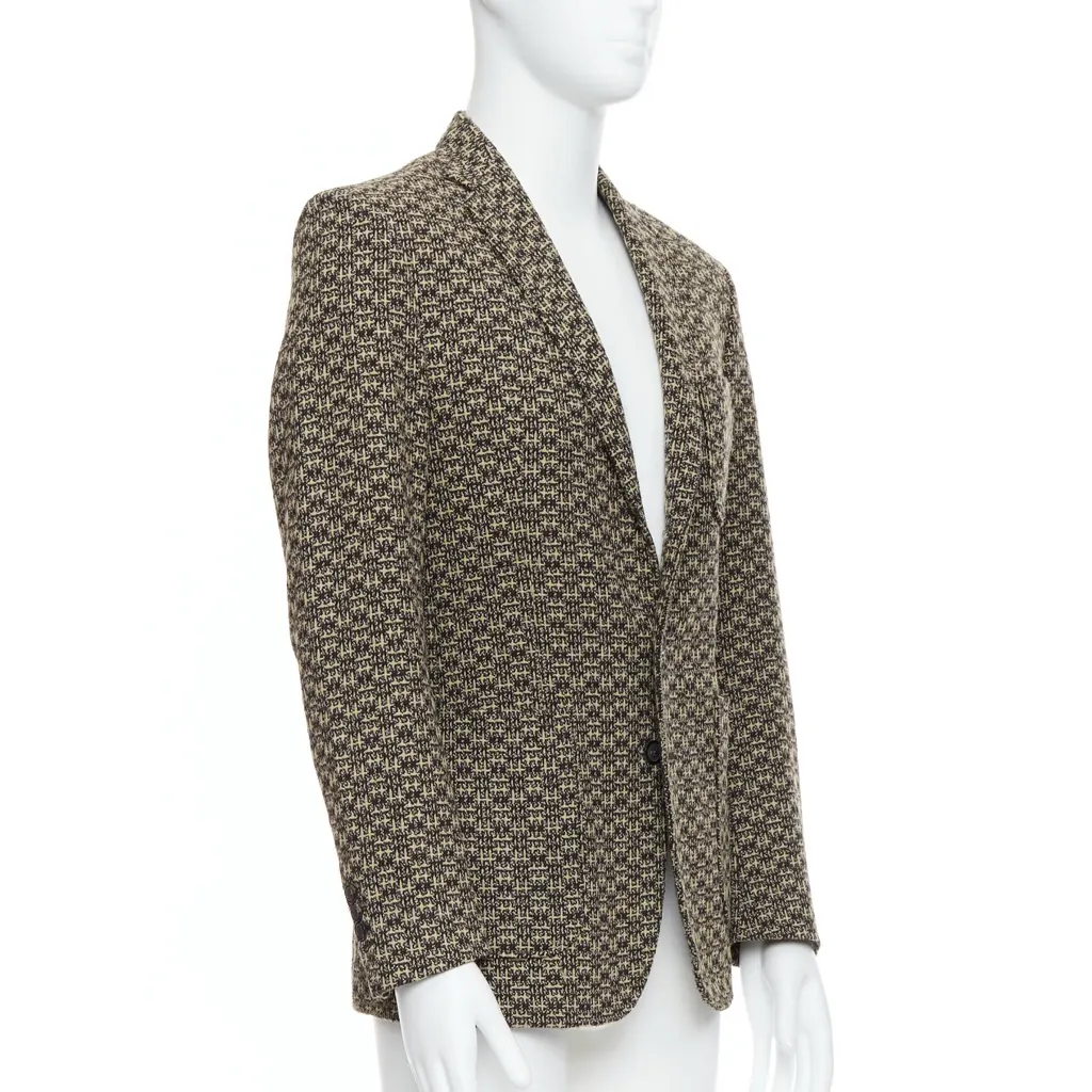 Maison Martin Margiela Brown Tweed Blazer Khaki Wool Very good - Inside View