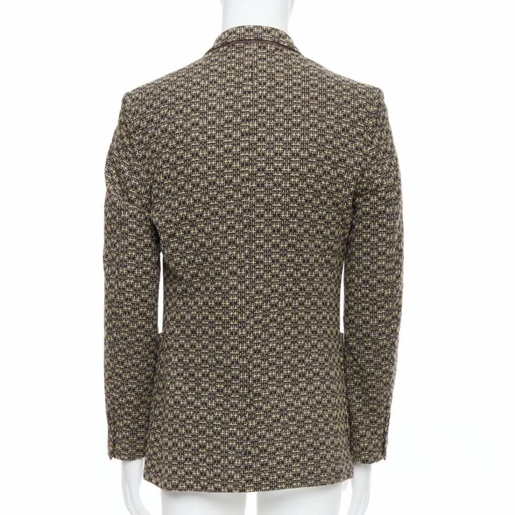 Maison Martin Margiela Brown Tweed Blazer Khaki Wool Very good - Box View