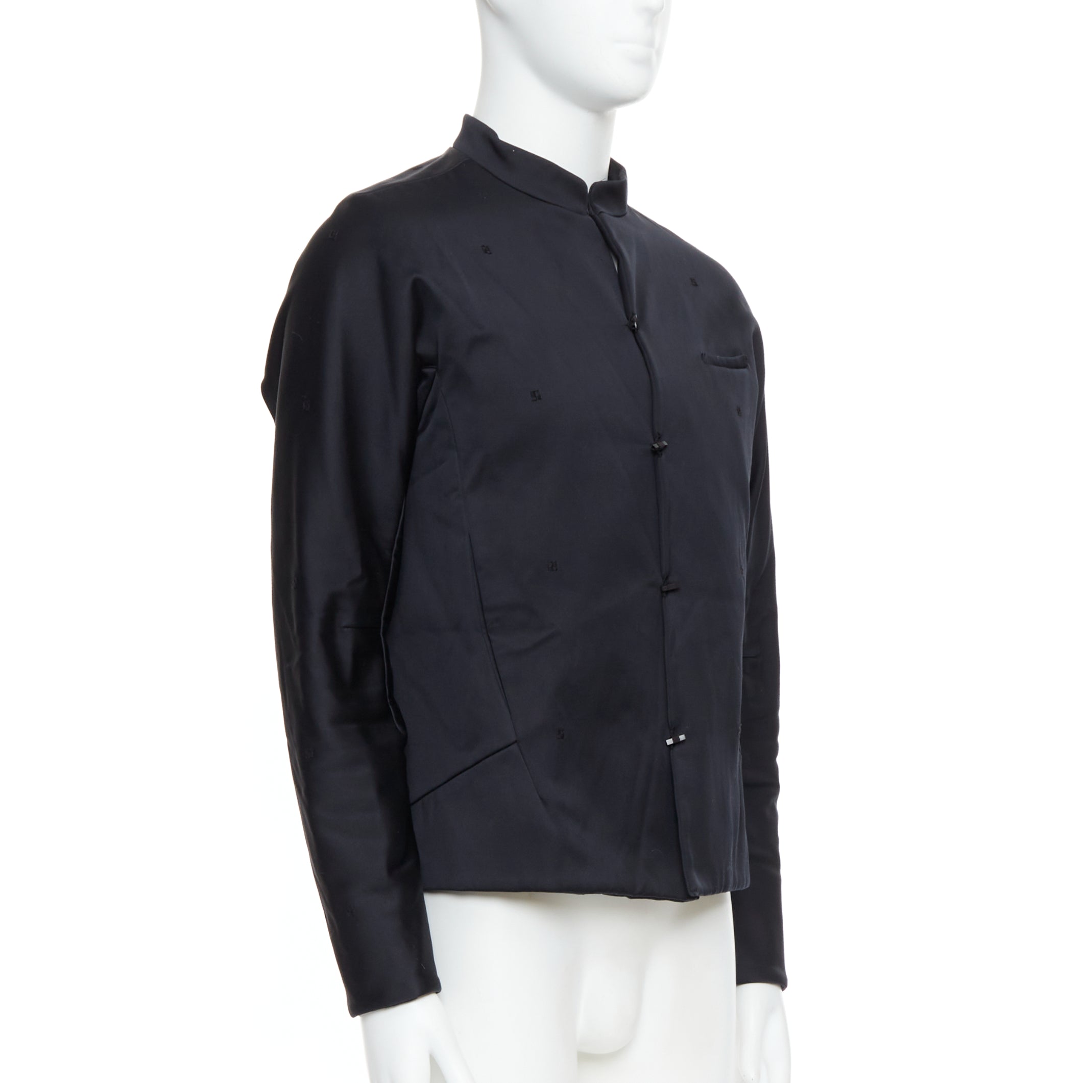 Shiatzy Chen Navy Panel Lapel Coat - 4