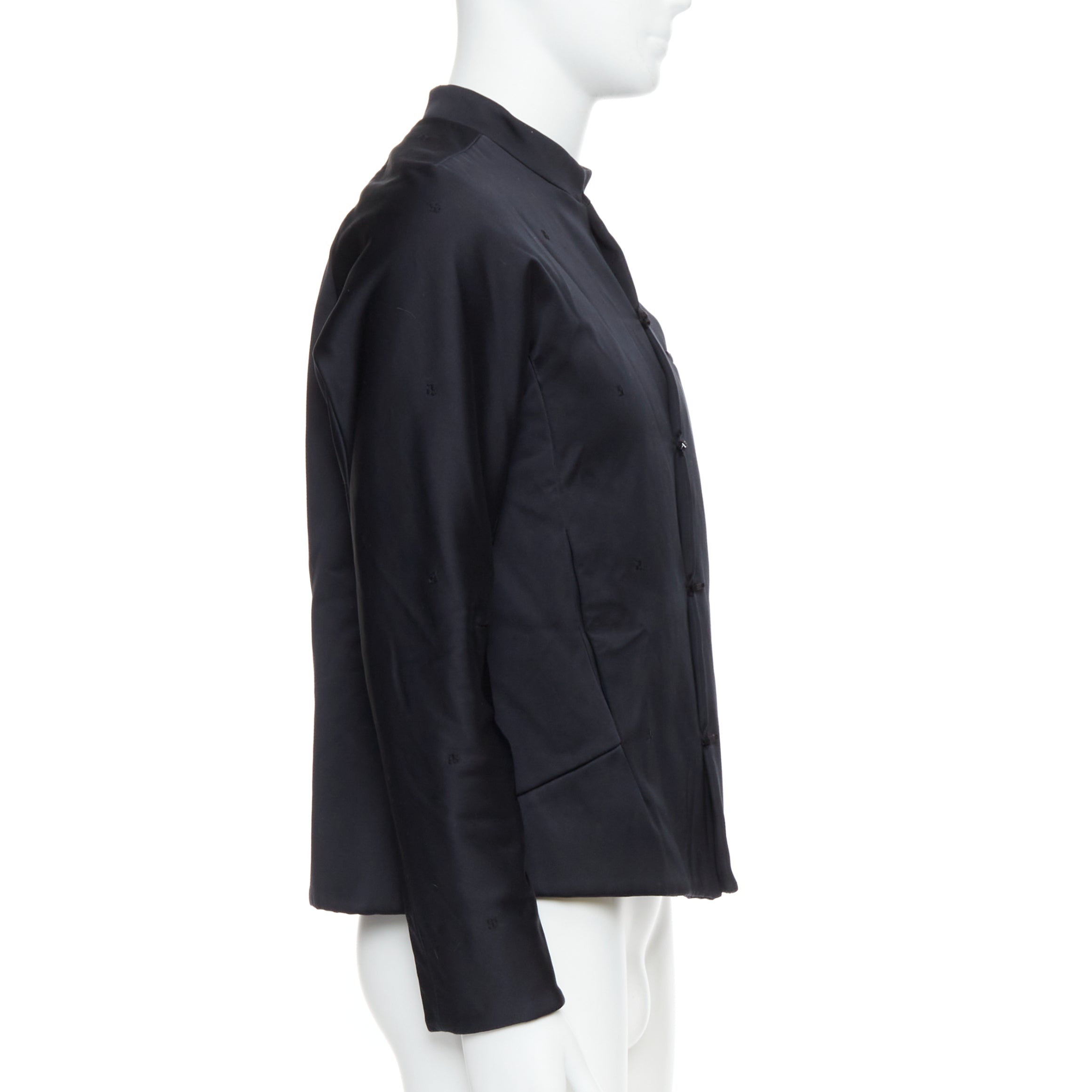 Shiatzy Chen Navy Panel Lapel Coat - Side view