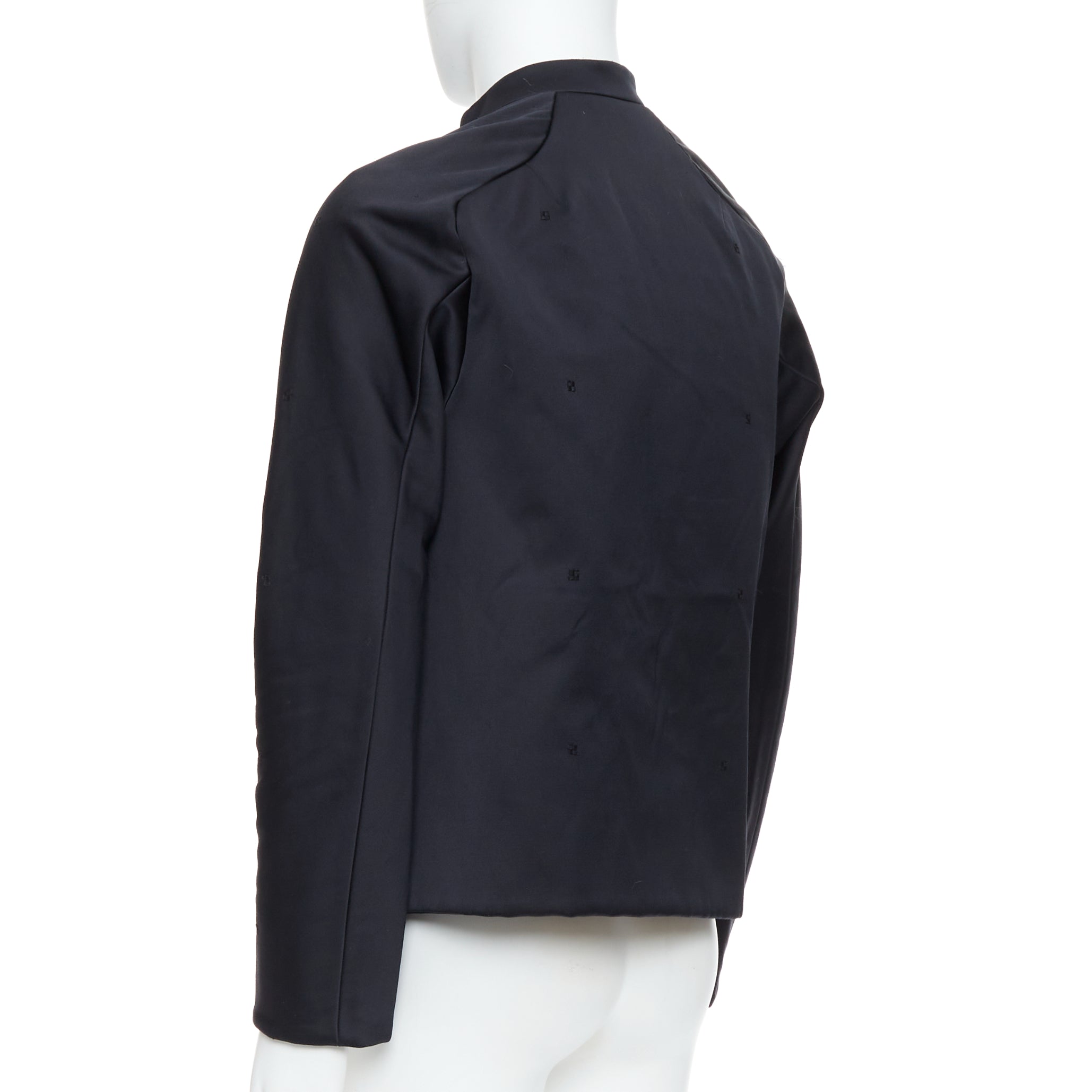 Shiatzy Chen Navy Panel Lapel Coat - Detail 2