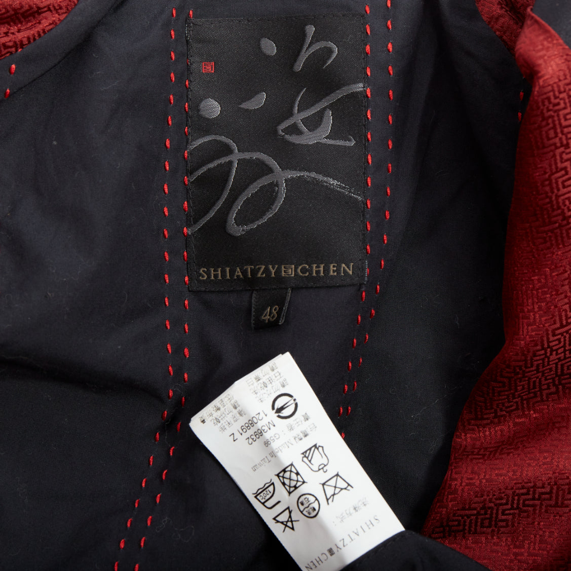 Shiatzy Chen Navy Panel Lapel Coat - Image 11