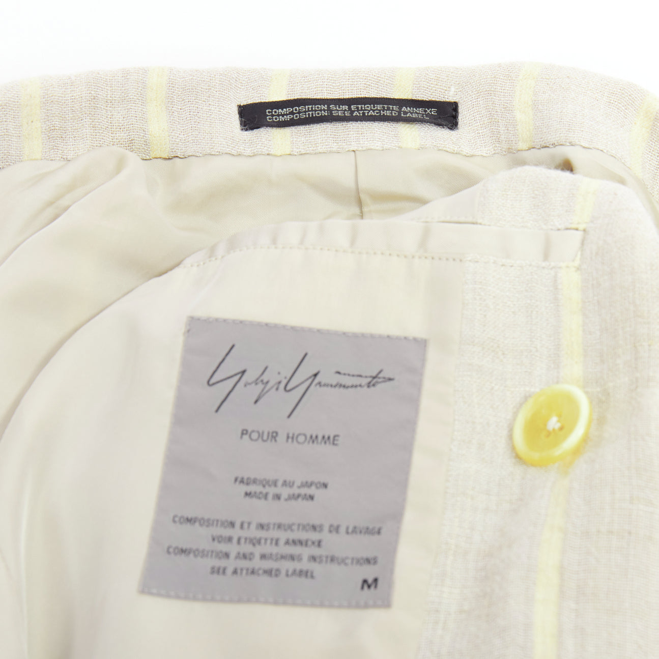 Yohji Yamamoto Grey Striped Blazer - Image 10