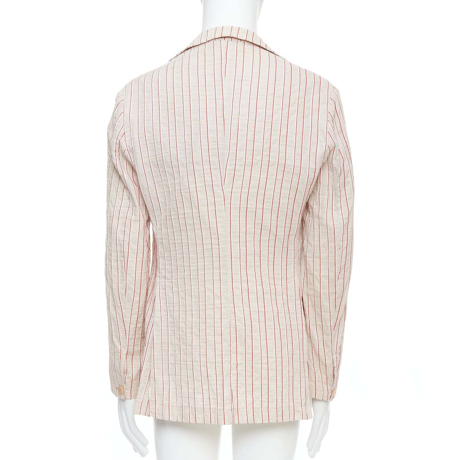 Romeo Gigli Red Striped Slim Blazer - Side view