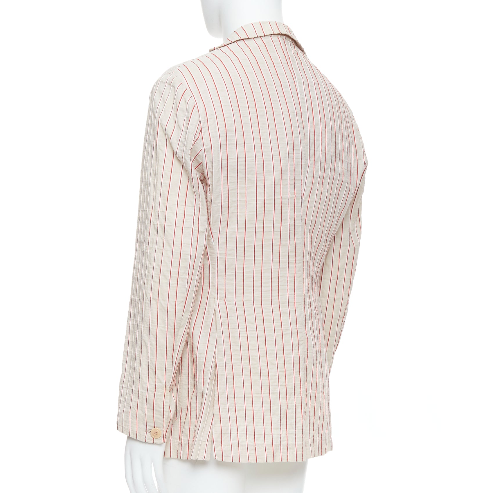 Romeo Gigli Red Striped Slim Blazer - Detail 1
