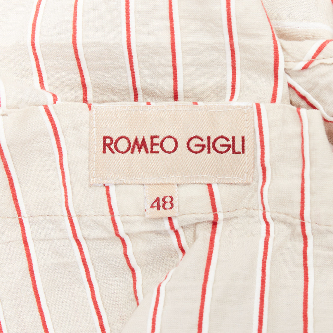 Romeo Gigli Red Striped Slim Blazer - Image 11