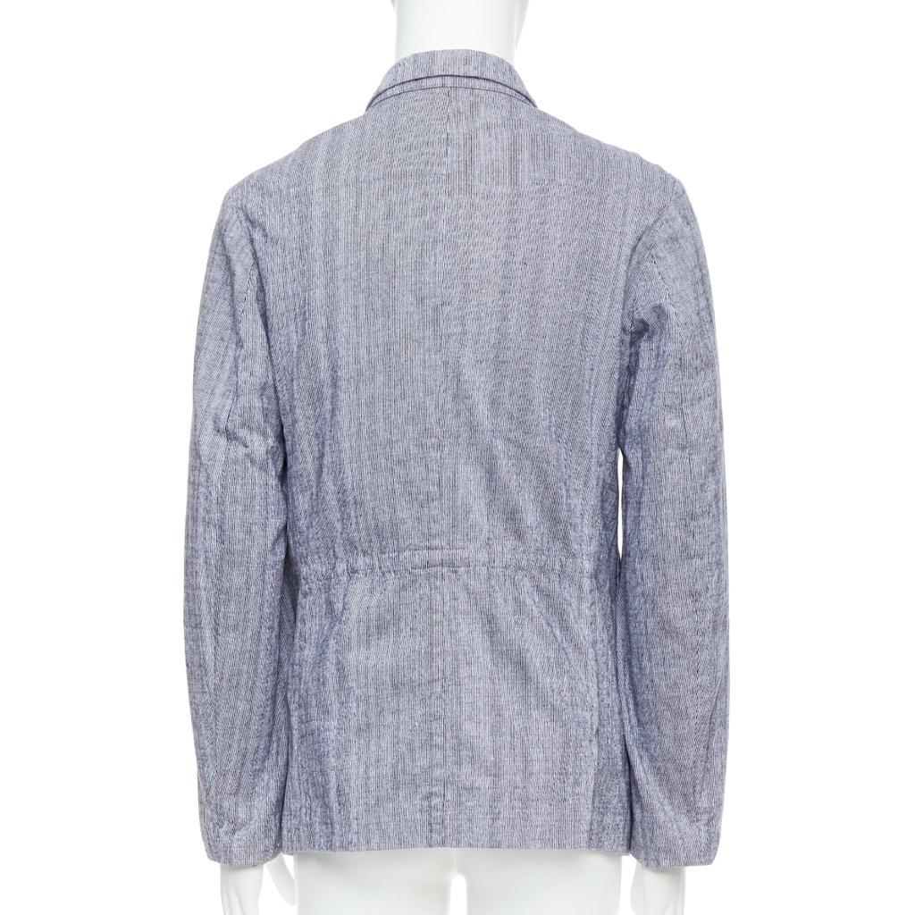 Yohji Yamamoto Blue Drawstring Blazer - Detail 1