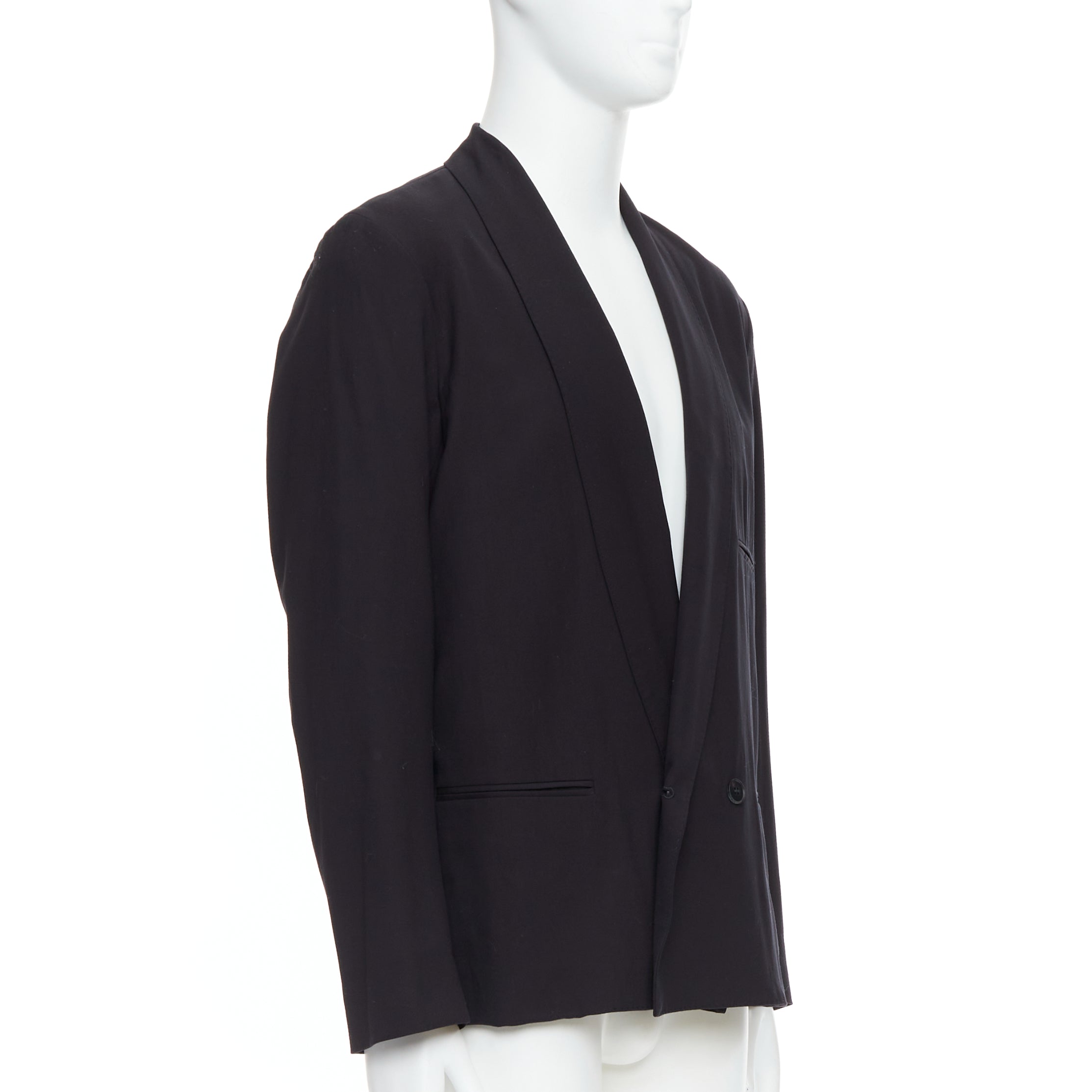 Lemaire Black Shawl Crop Blazer - Image 6