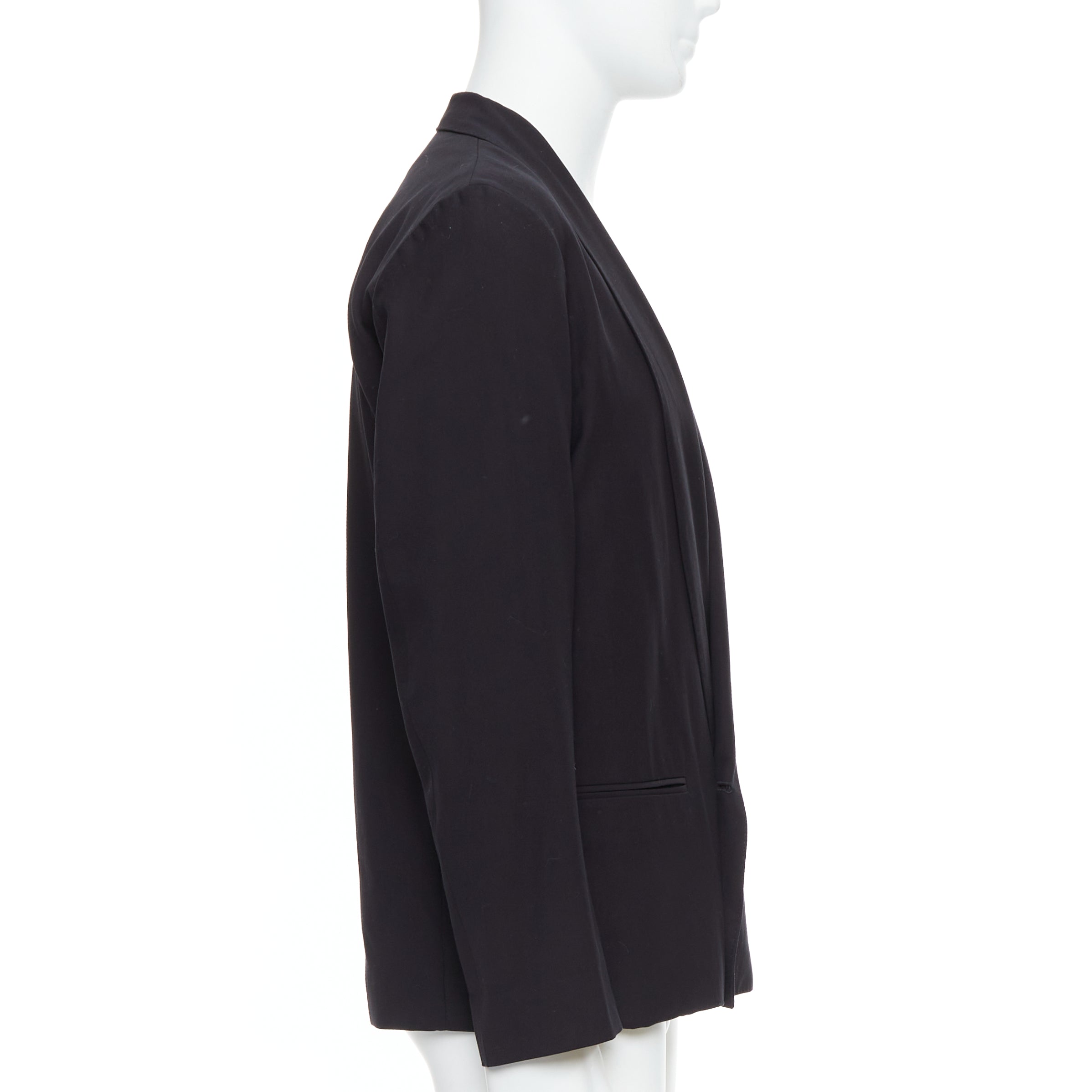 Lemaire Black Shawl Crop Blazer - 4