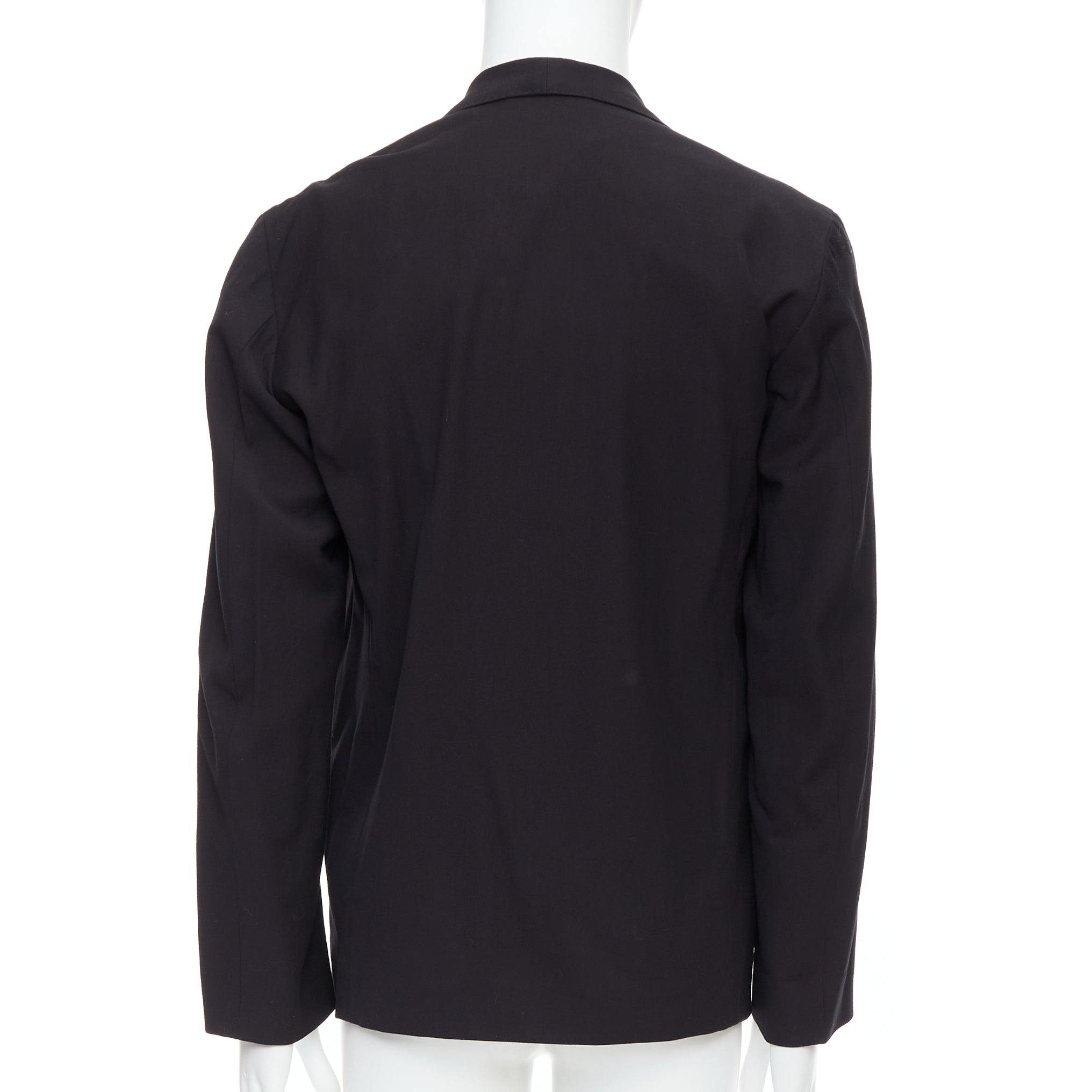 Lemaire Black Shawl Crop Blazer - Side view