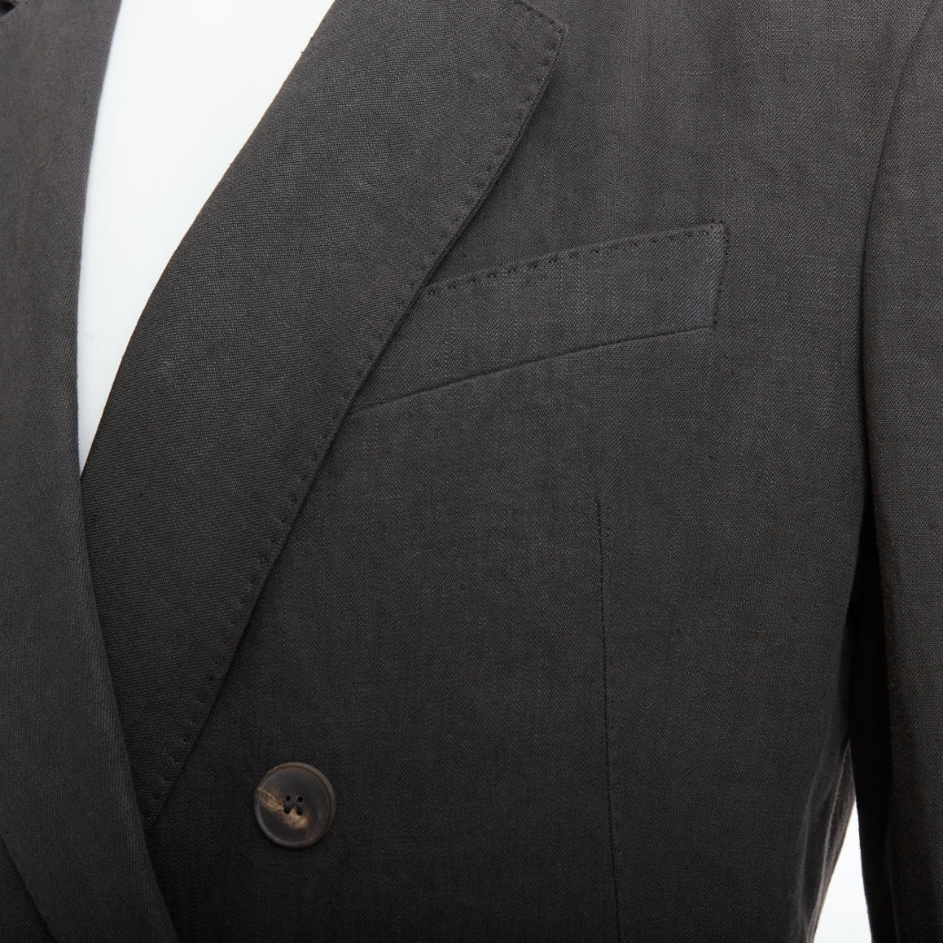 Haider Ackermann Grey Double Breasted Blazer - Back view