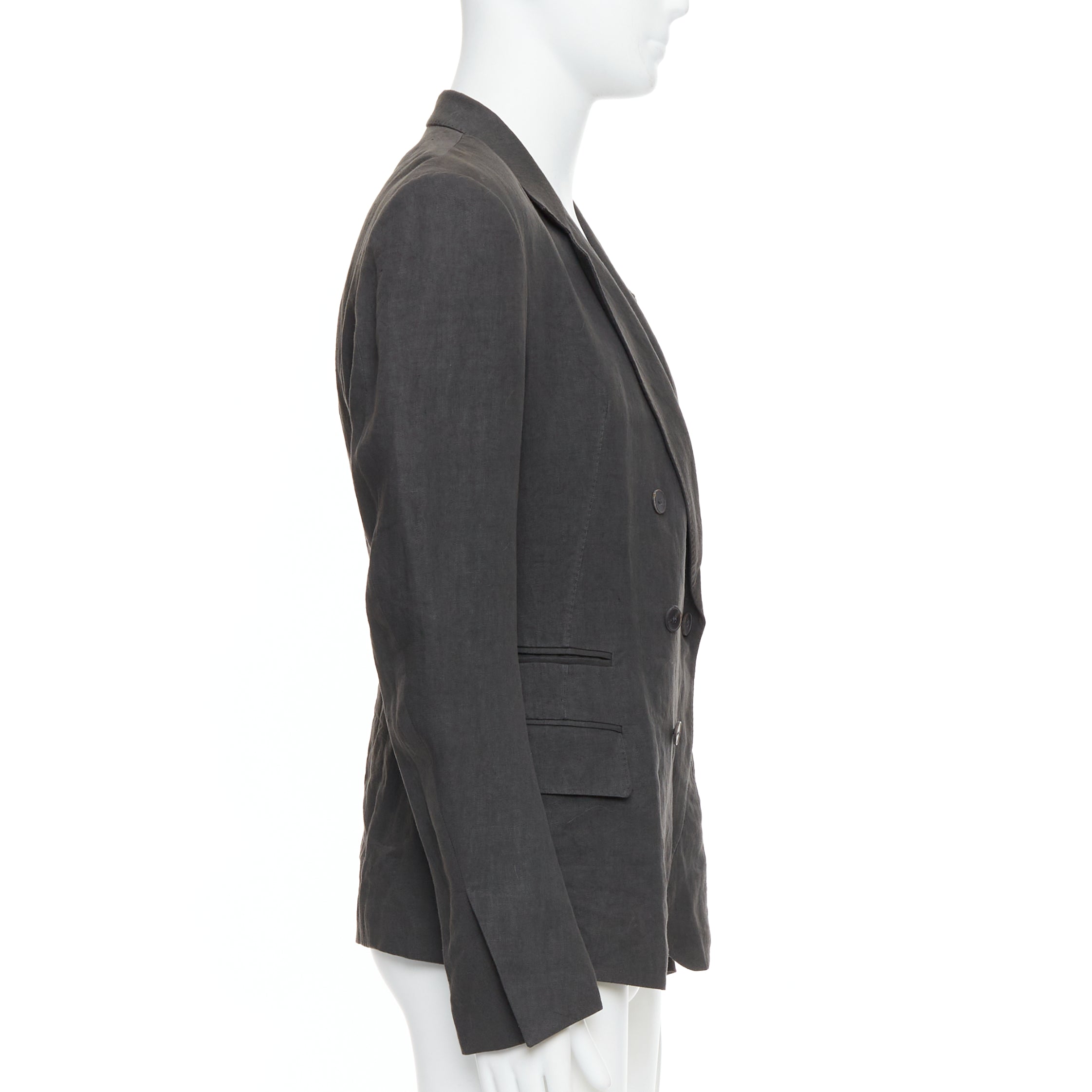 Haider Ackermann Grey Double Breasted Blazer - 4