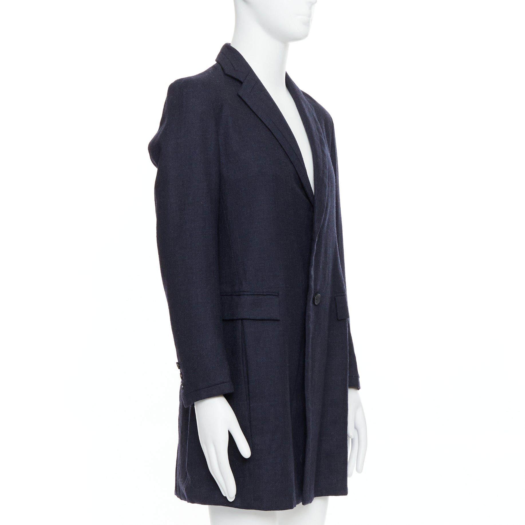 Giuliano Fujiwara Grey Checked Boxy Coat - Image 6