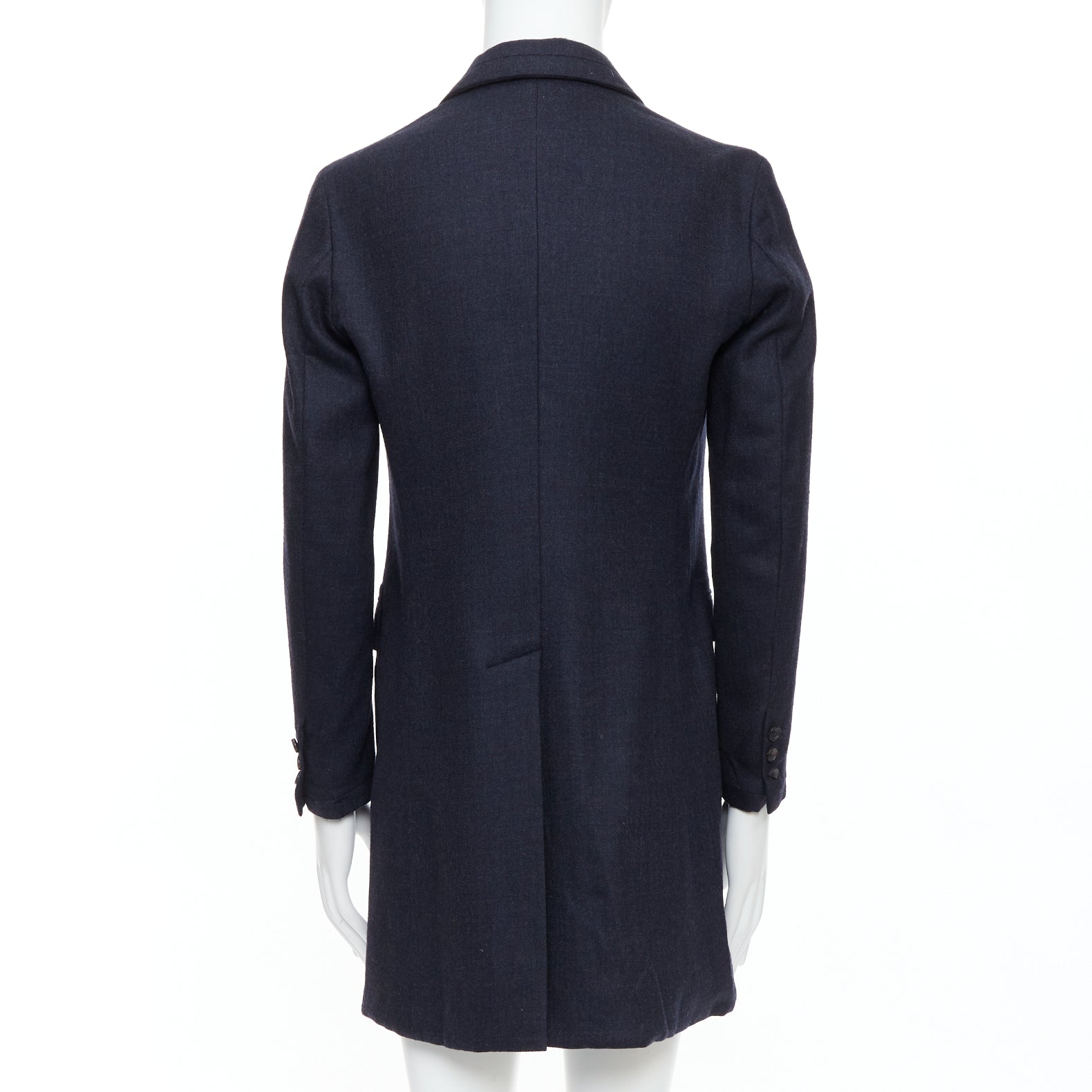 Giuliano Fujiwara Grey Checked Boxy Coat - Side view