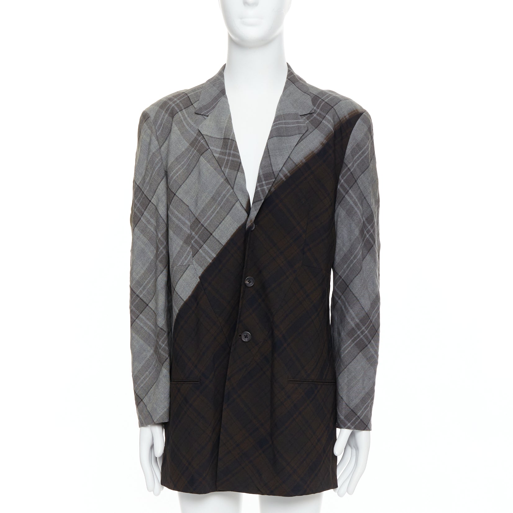 Yohji Yamamoto Gradient Check Blazer