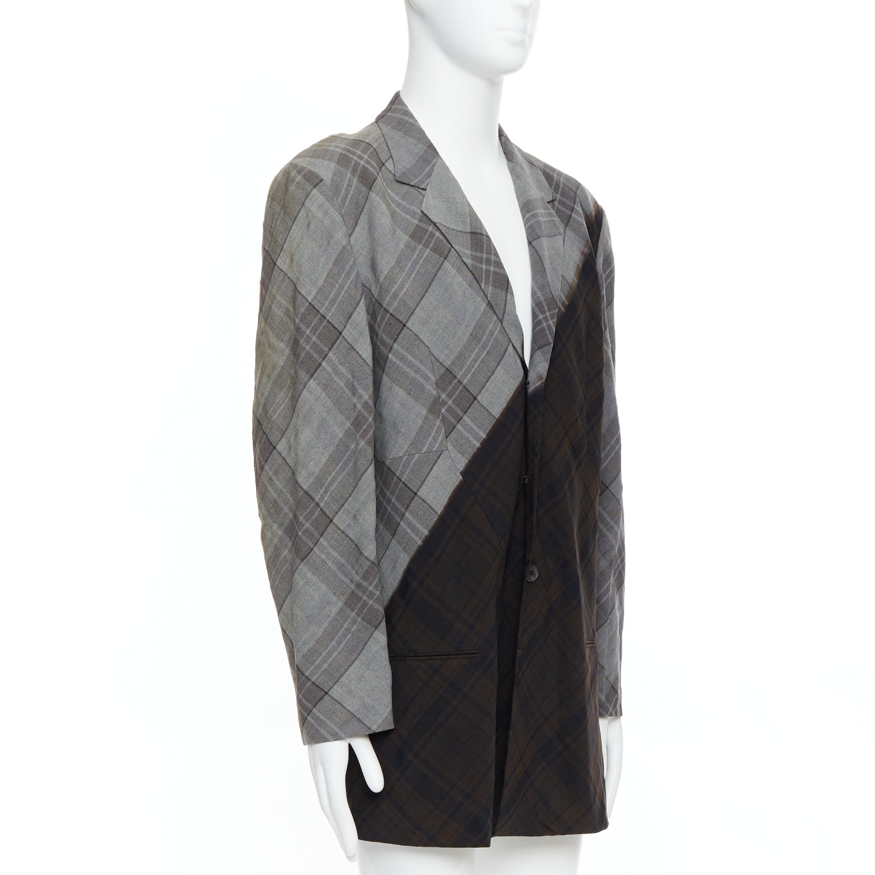 Yohji Yamamoto Gradient Check Blazer - Image 6