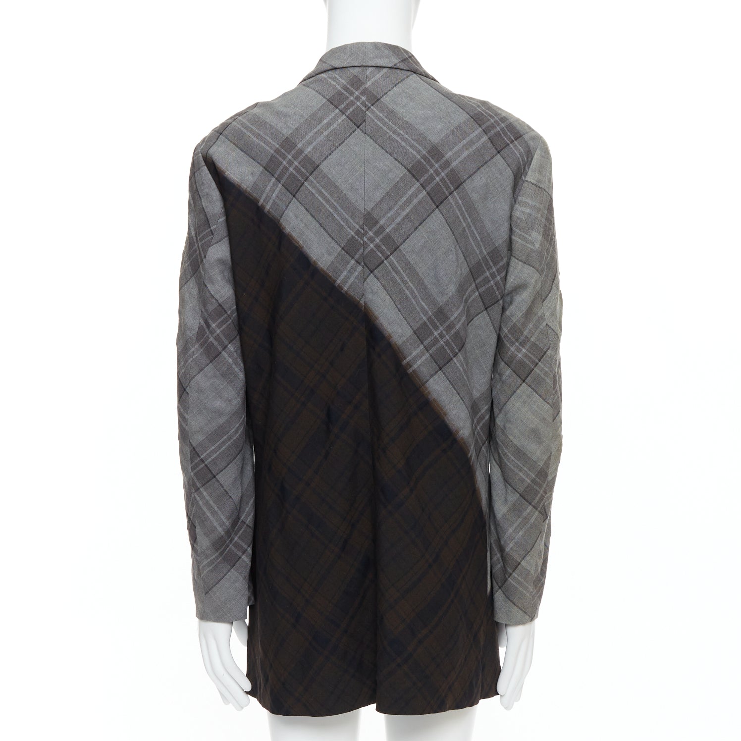 Yohji Yamamoto Gradient Check Blazer - Side view