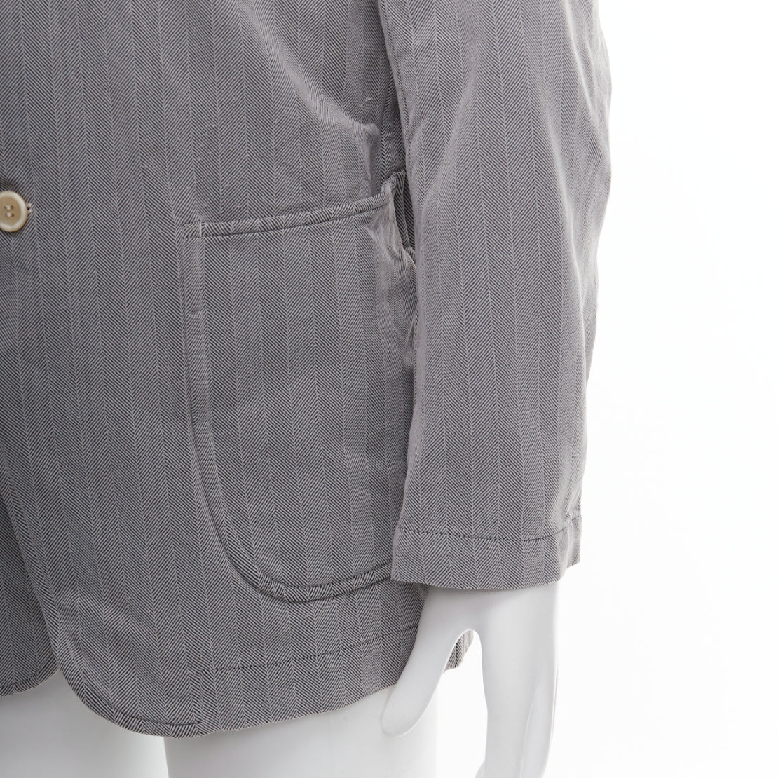 Comme Des Garcons Grey Crinkle Blazer - Image 10