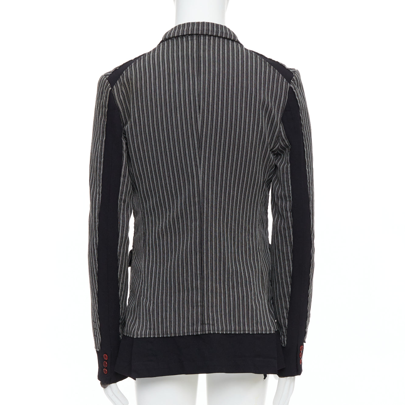 Comme Des Garcons Grey Striped Blazer - Side view