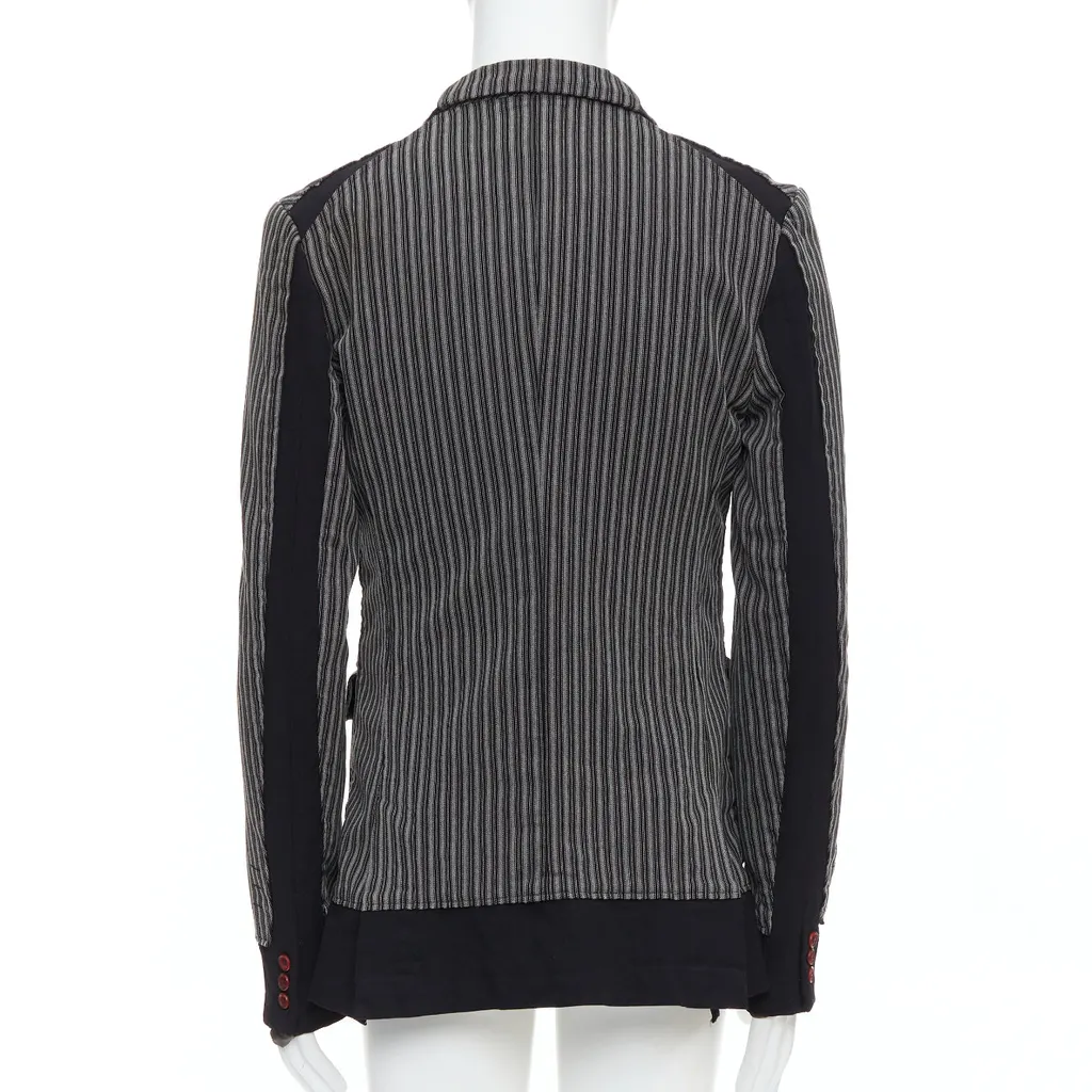 Comme Des Garcons Grey Striped Blazer Grey Wool Very good - Box View