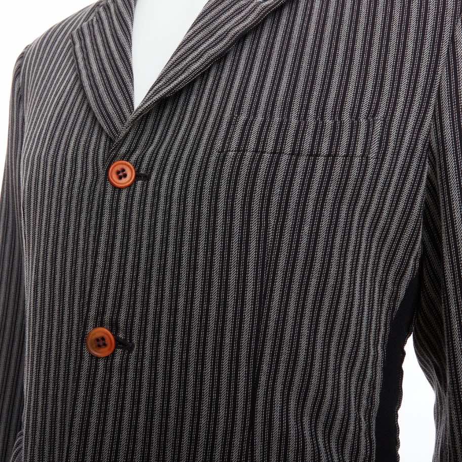 Comme Des Garcons Grey Striped Blazer - Detail 2