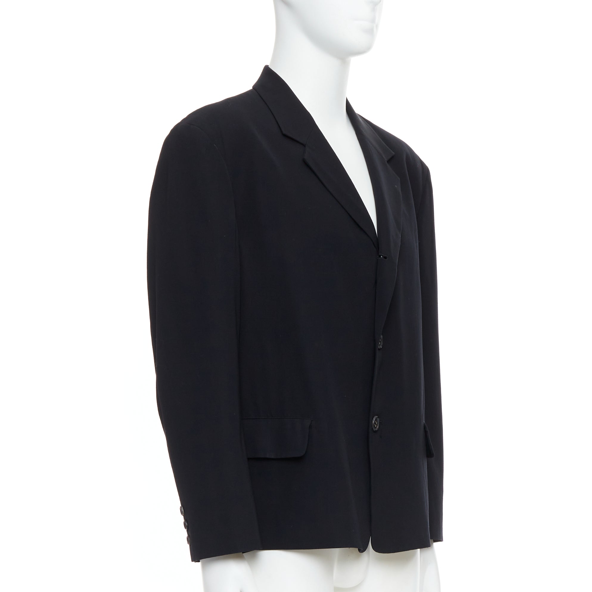 Yohji Yamamoto Black Oversized Blazer - Image 6