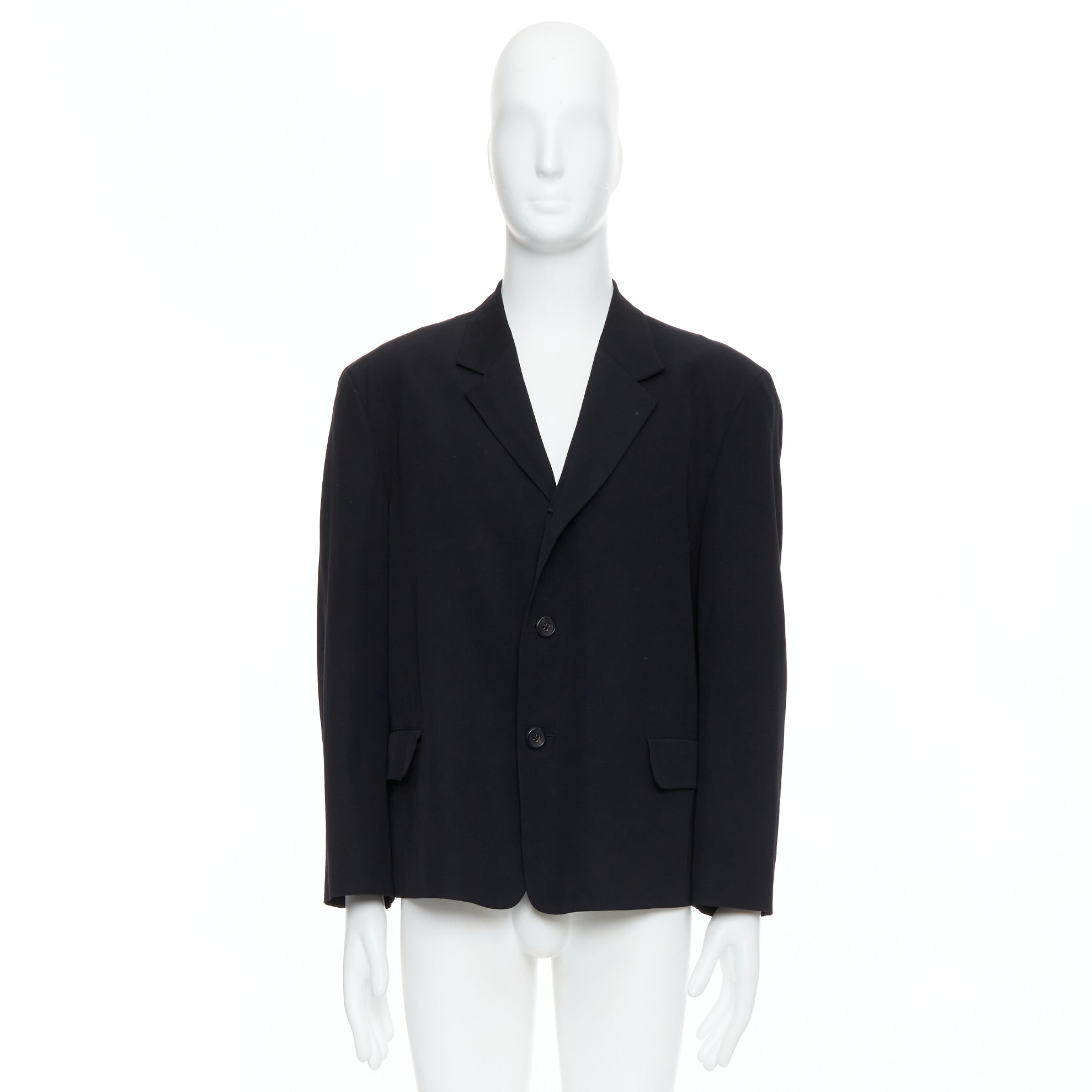 Yohji Yamamoto Black Oversized Blazer - Image 12