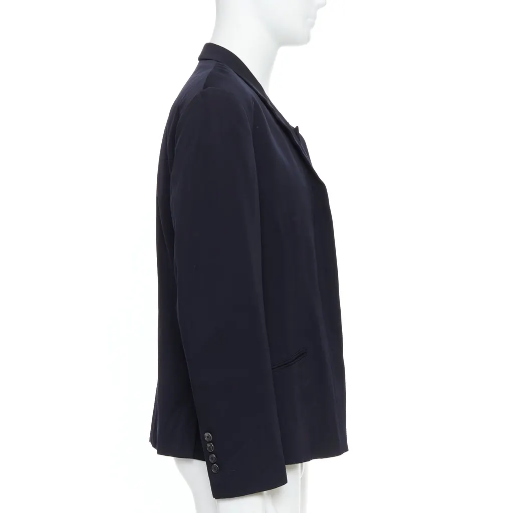 Yohji Yamamoto Black Deconstructed Blazer Black Wool Very good - Box View