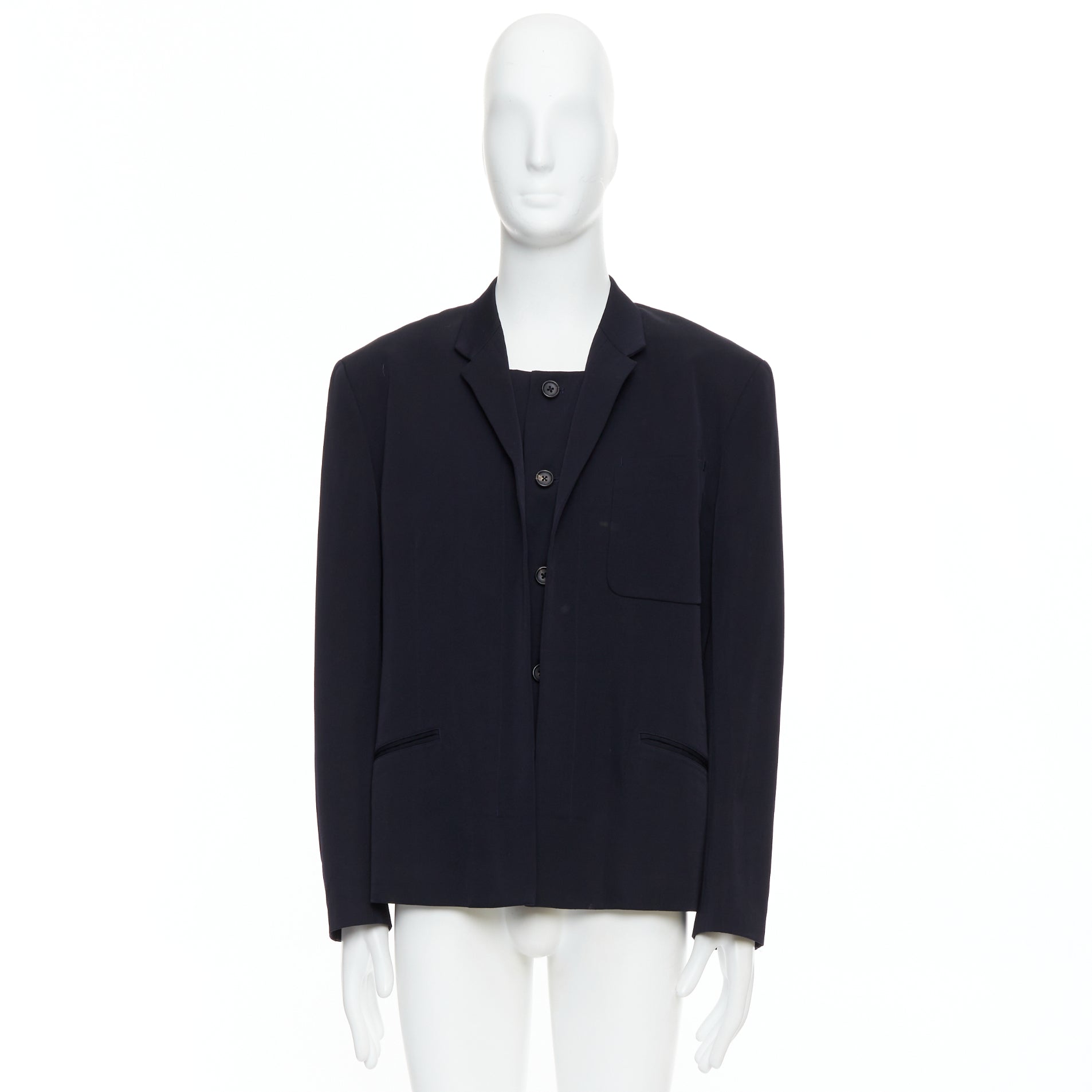 Yohji Yamamoto Black Deconstructed Blazer - Image 13