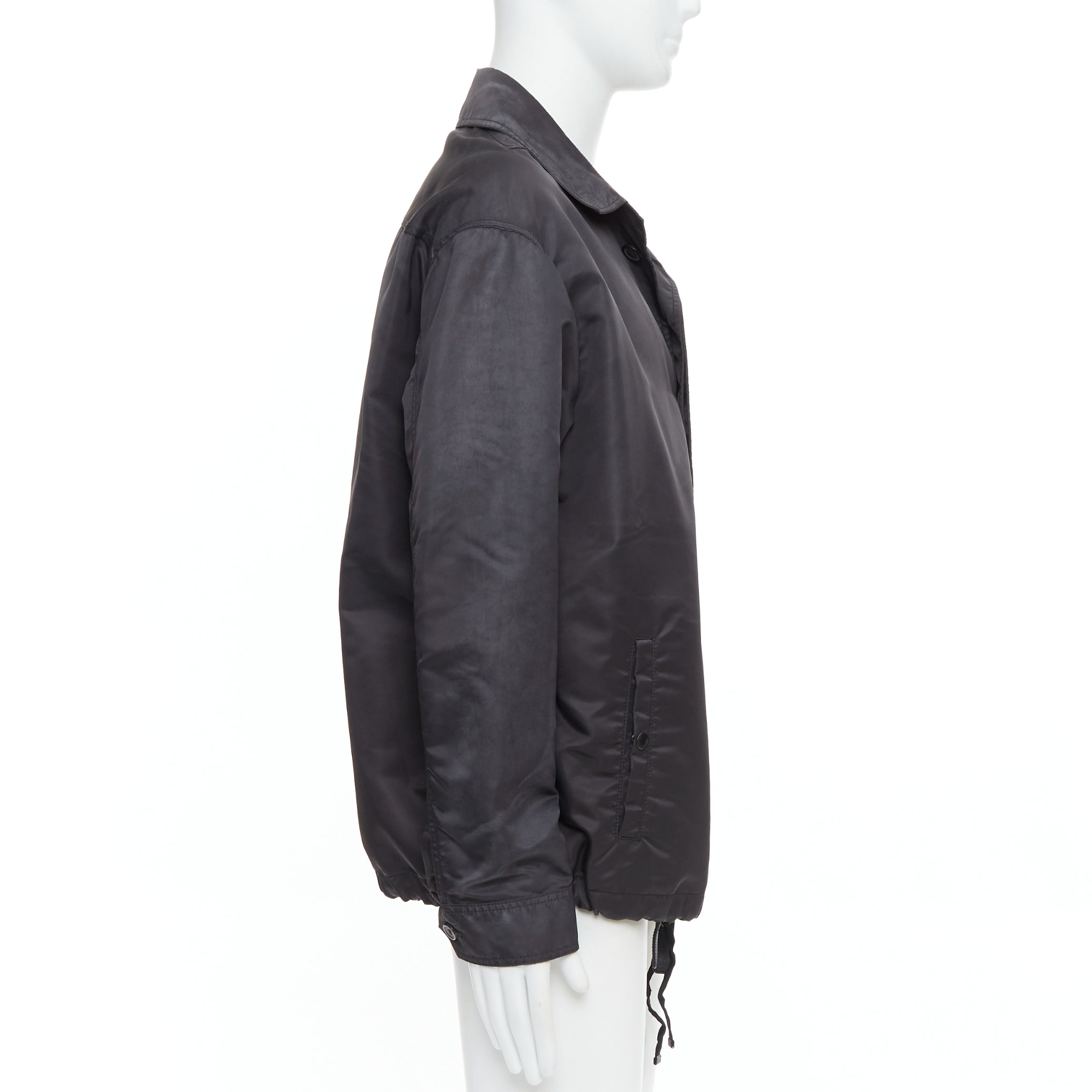 Lanvin Blue Cropped Moto Jacket - Side view