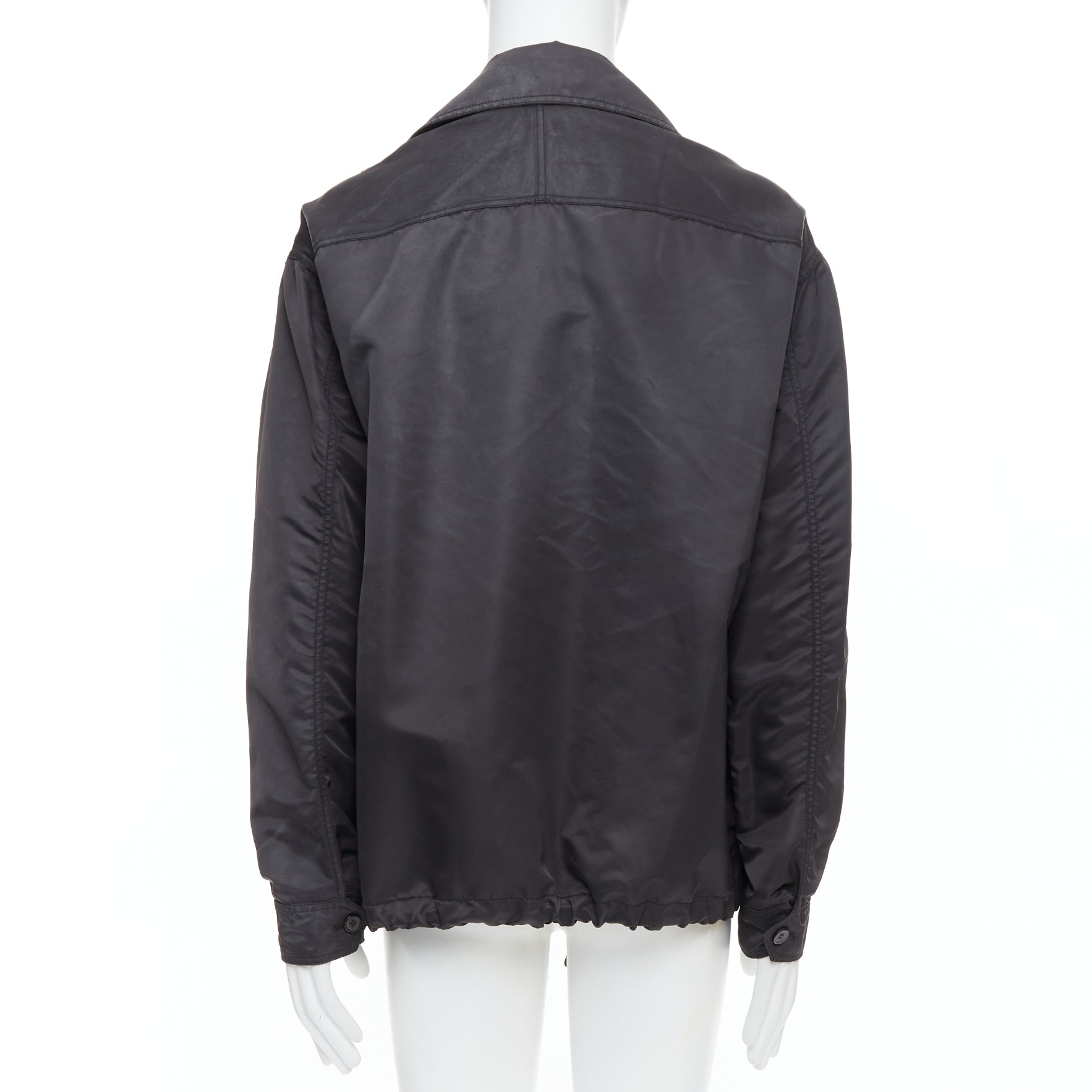 Lanvin Blue Cropped Moto Jacket - Detail 1