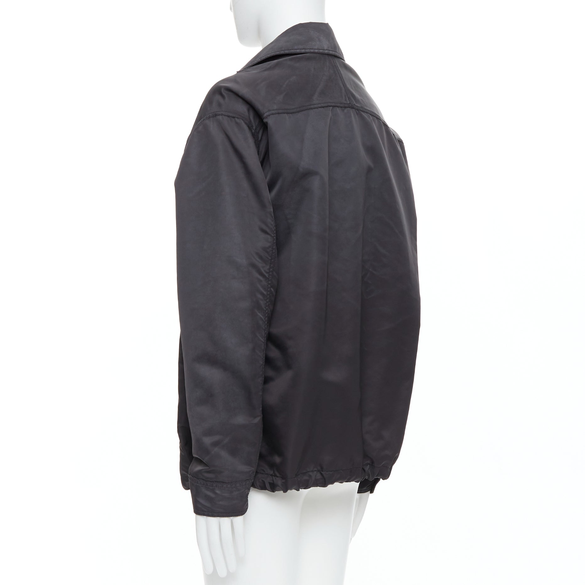 Lanvin Blue Cropped Moto Jacket - Detail 2