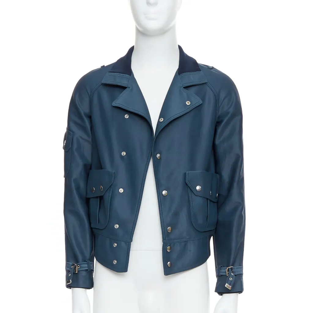 Balenciaga Green Check Overshirt Blue Polyester Very good - Front View