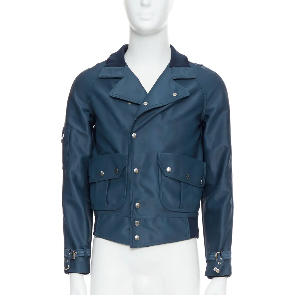Balenciaga Green Check Overshirt Blue Polyester Very good - Inside View