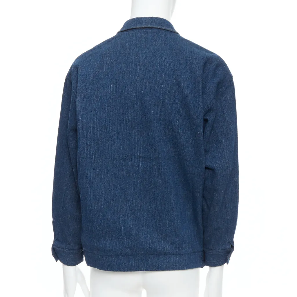 Yohji Yamamoto Blue Wool Zip Bomber Blue Wool Good - Box View