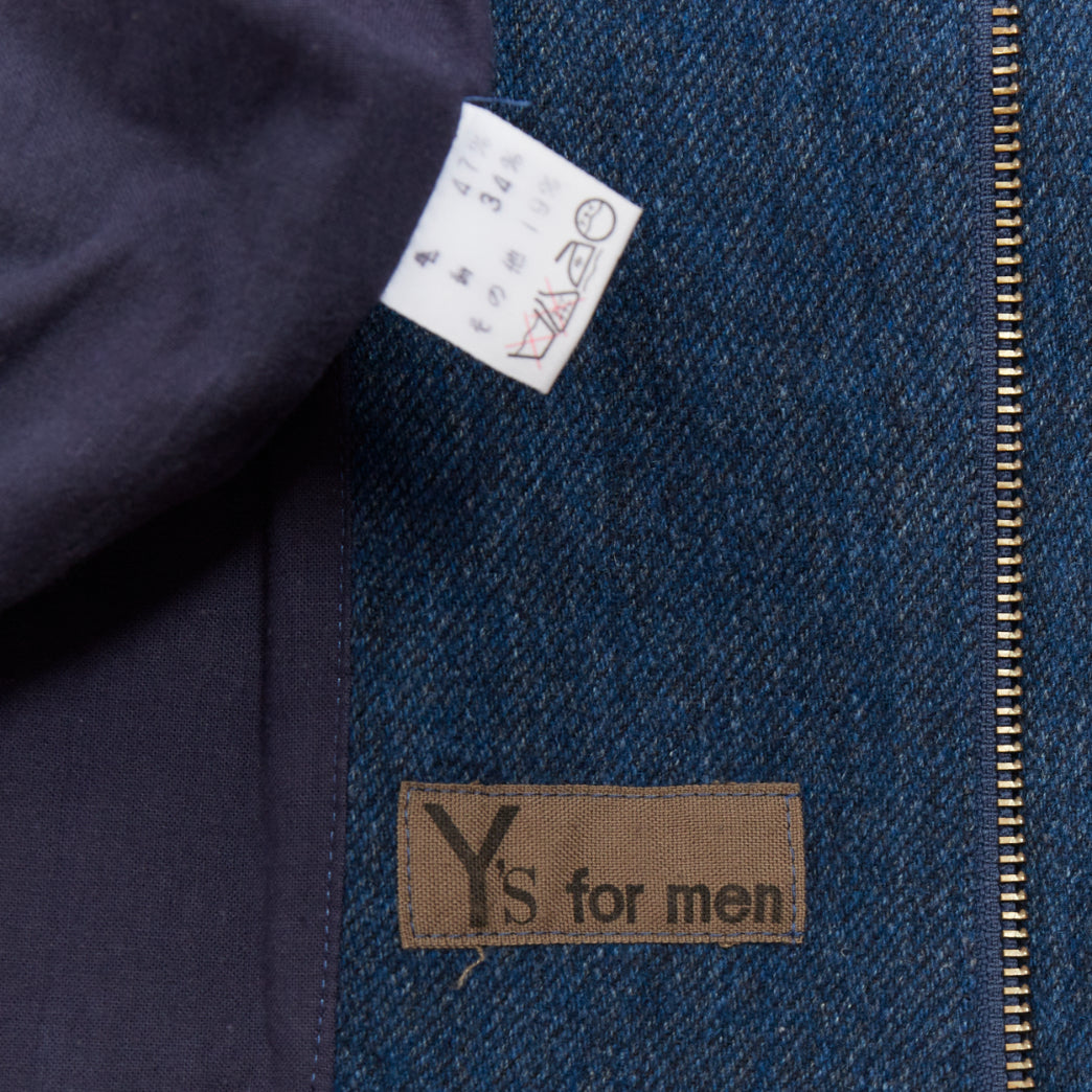 Yohji Yamamoto Blue Wool Zip Bomber - Image 10