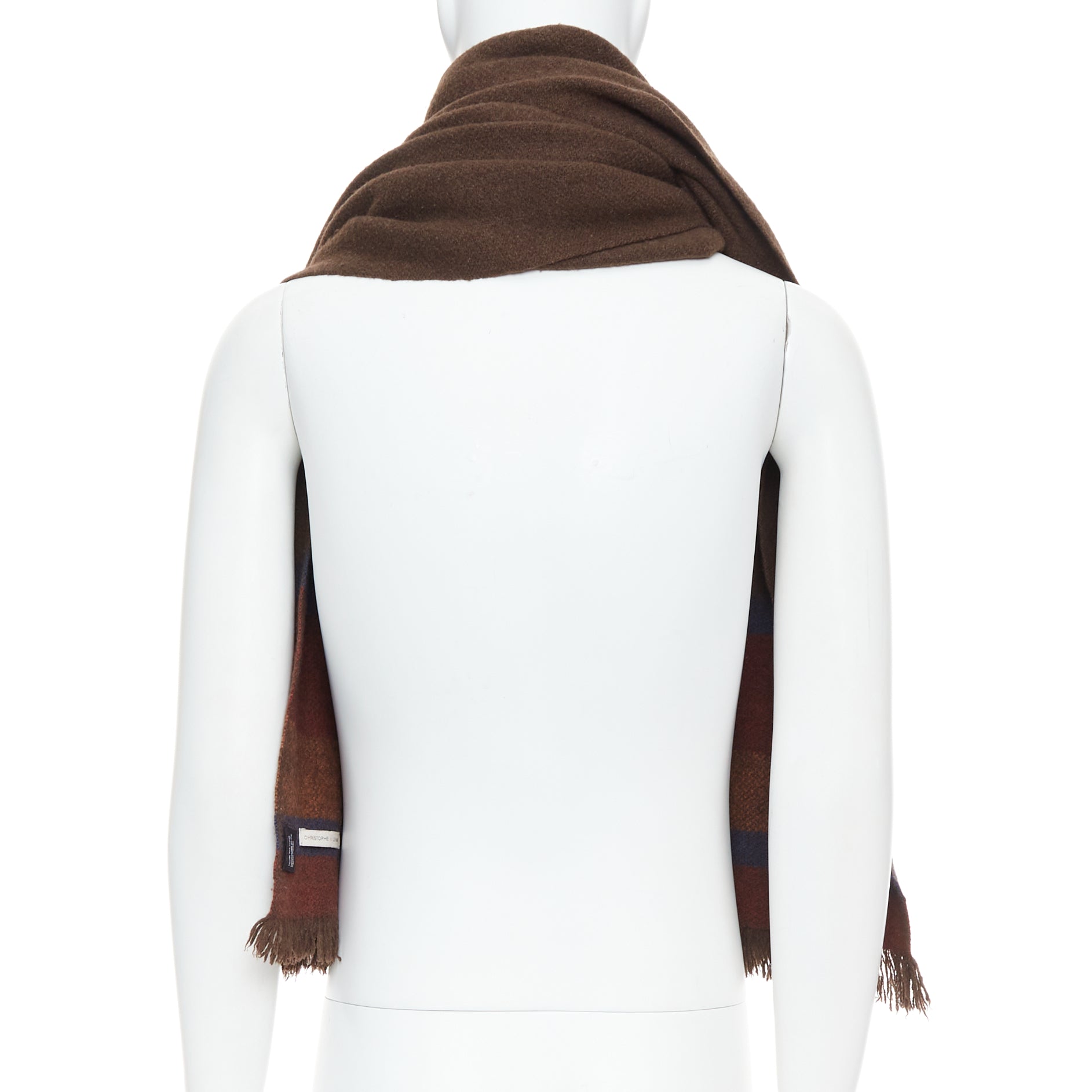 Lemaire Yak Stripe Scarf - Side view