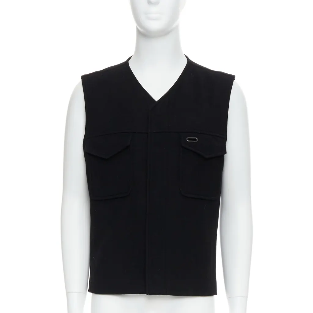 Maison Martin Margiela Oval Pocket Vest Black Very good - Front View