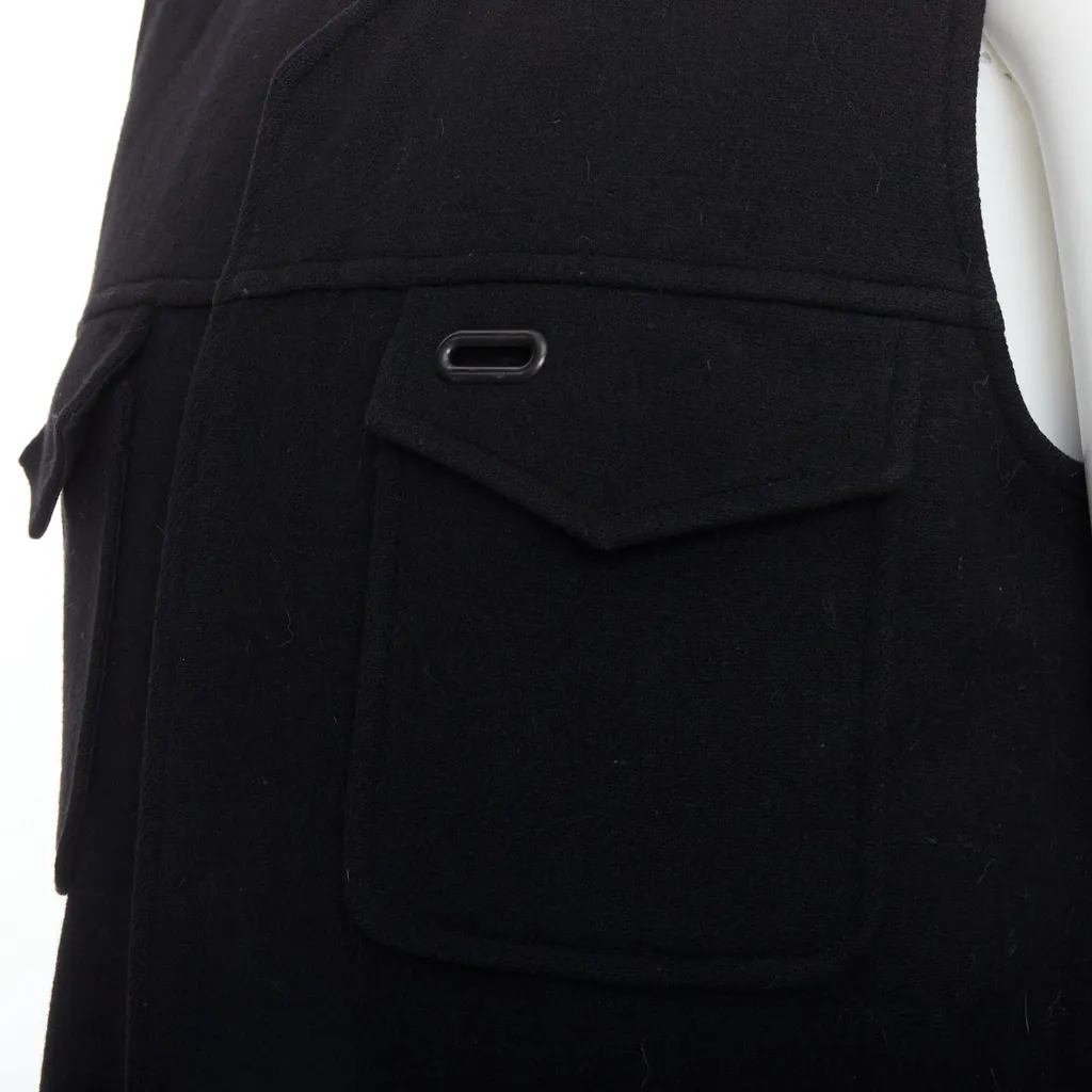 Maison Martin Margiela Oval Pocket Vest Black Very good - Back View