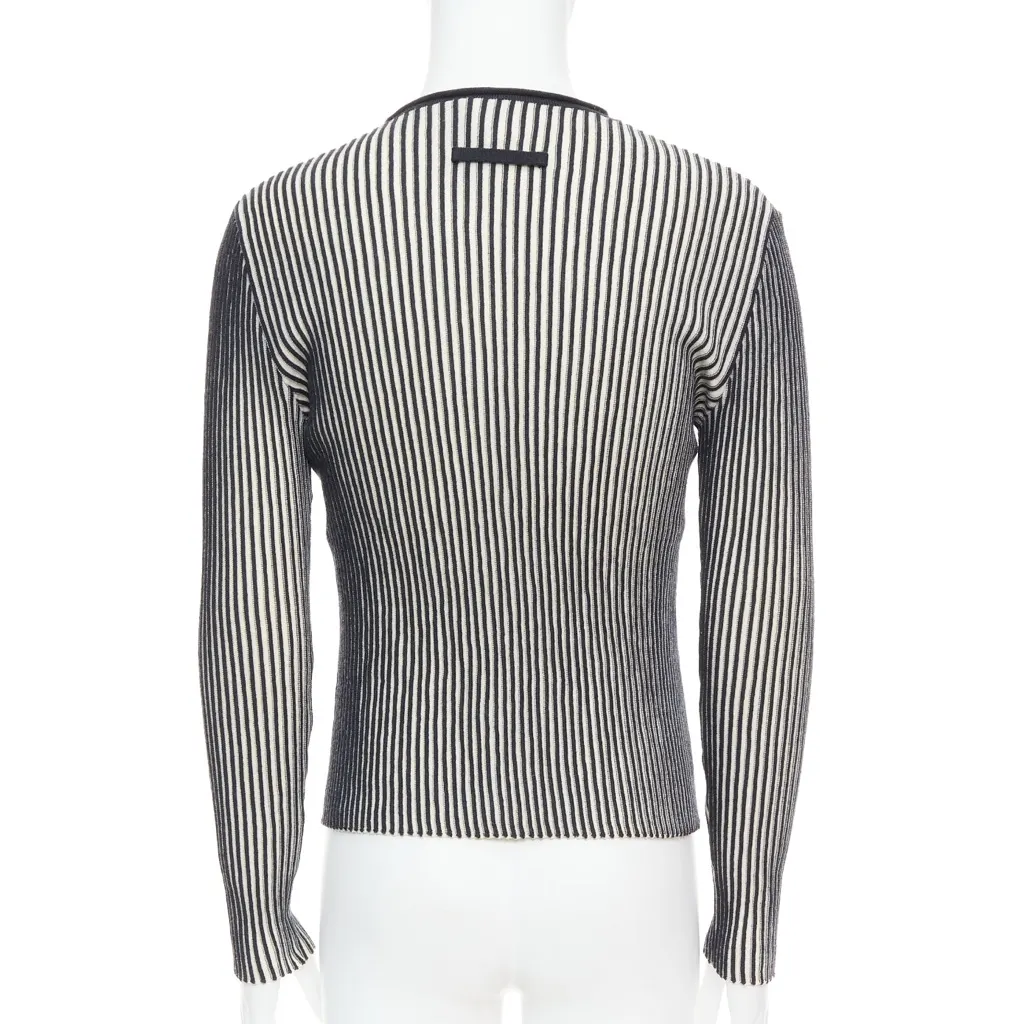Jean Paul Gaultier Ribbed Wool Top White Wool Good - Box View