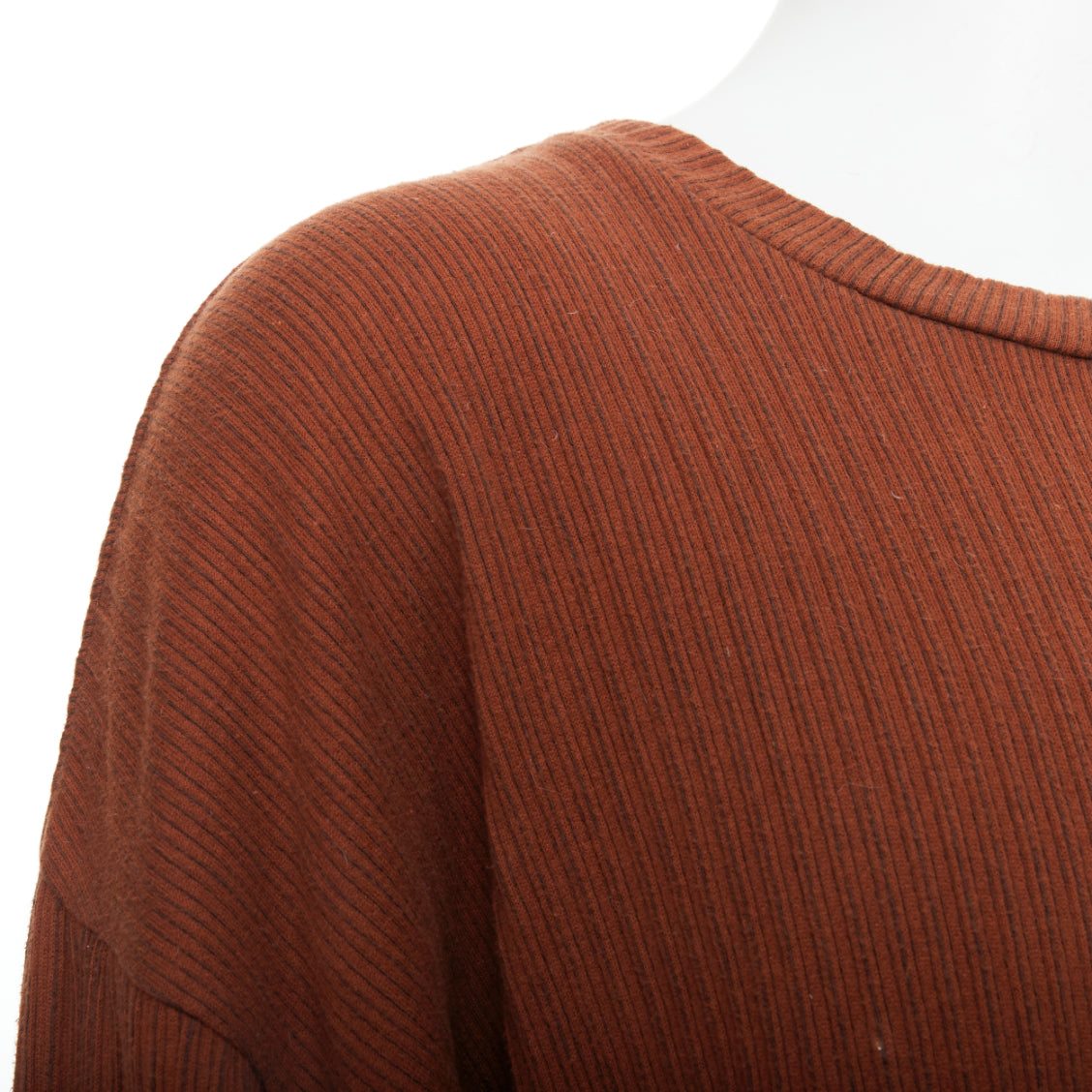 Issey Miyake Ribbed Long Sleeve Sweater - Back view